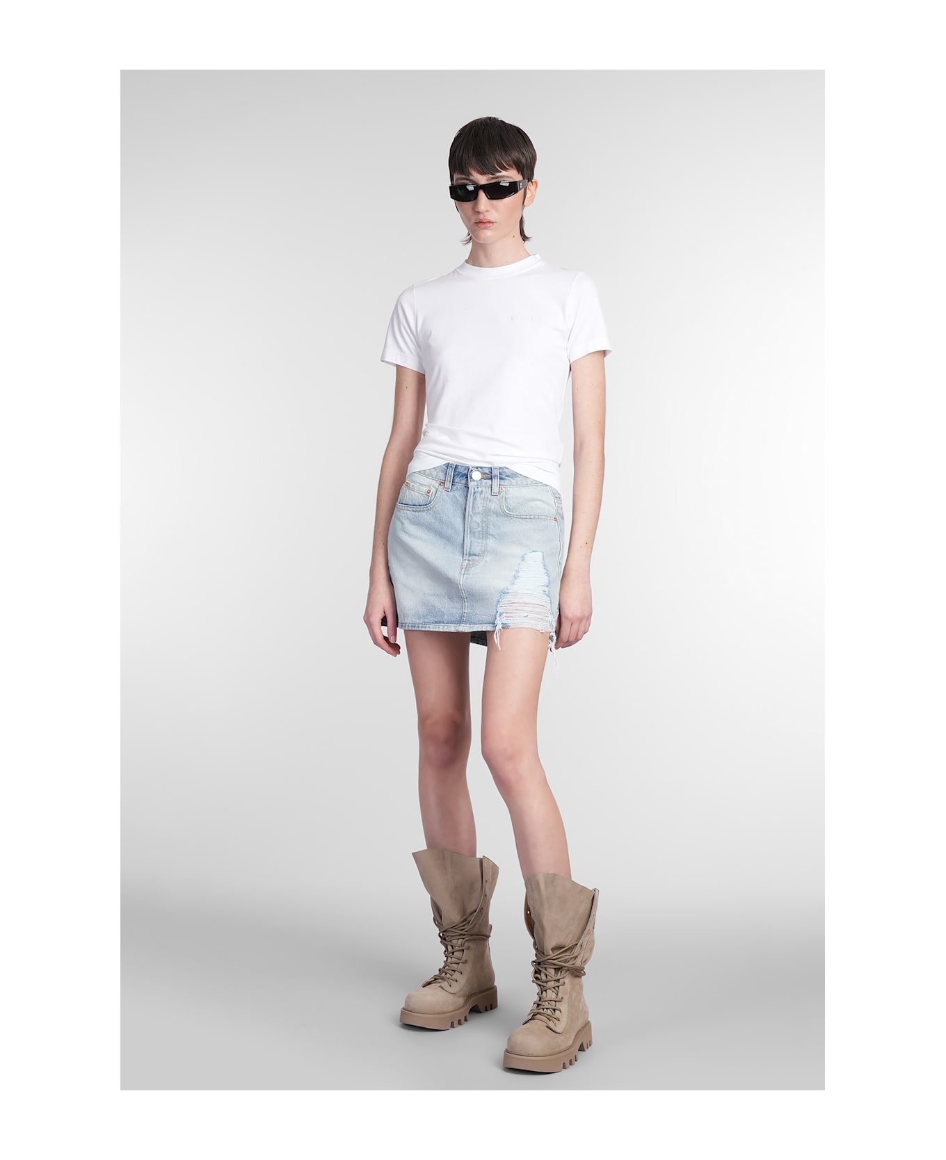 VETEMENTS Skirt In Blue Denim - blue