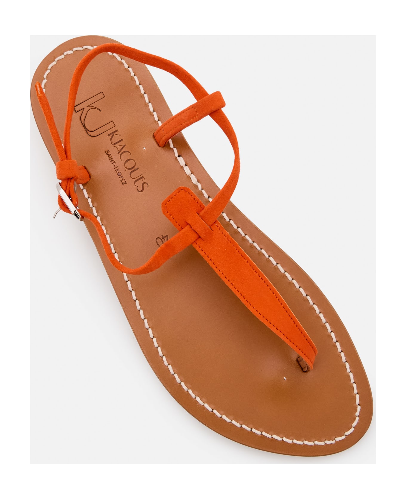 K.Jacques Picon Leather Sandals - Orange