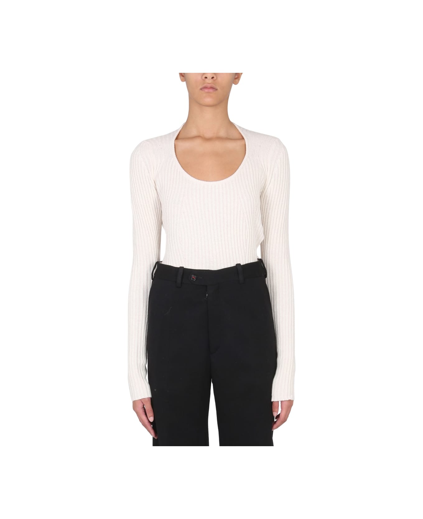 Proenza Schouler White Label Ribbed Sweater. - WHITE
