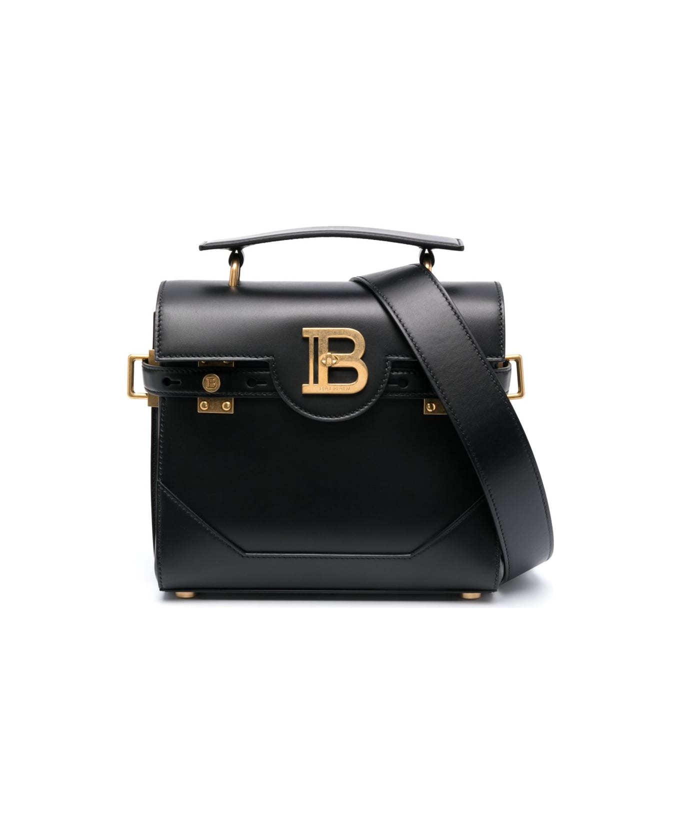 Balmain B-buzz Leather Crossbody Bag - Black