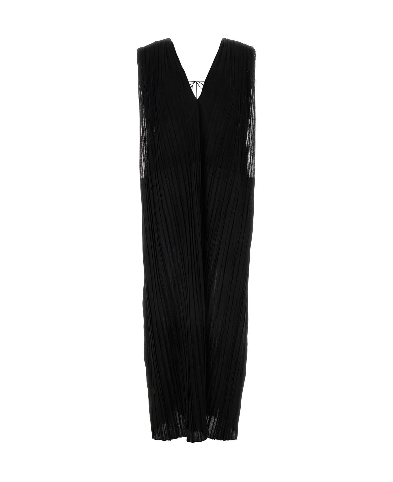 Jil Sander Black Silk Oversize Dress - Black ワンピース＆ドレス