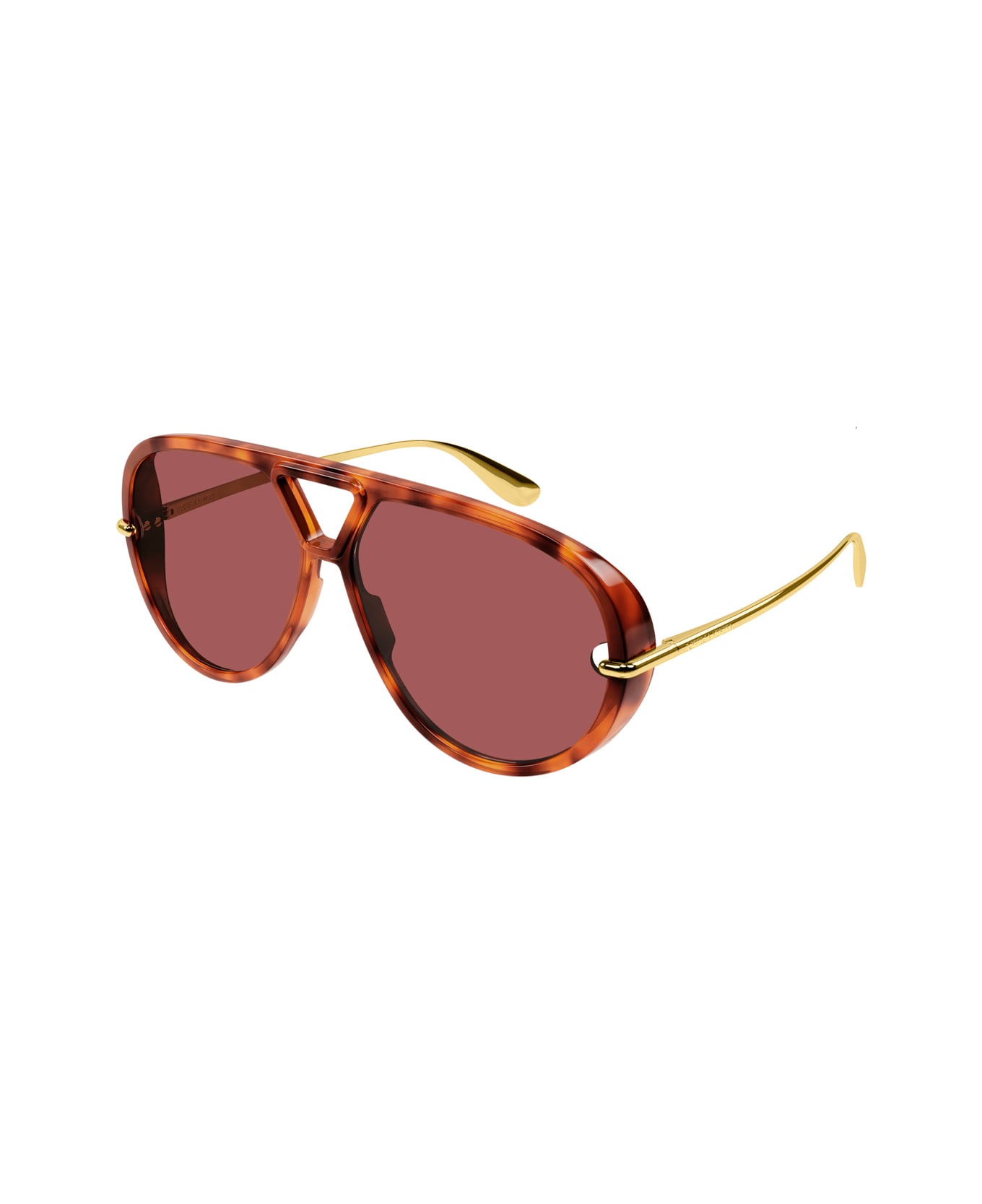 Bottega Veneta Eyewear Bottega Veneta Bv1274s Linea Unapologetic 003 Havana Gold Brown Sunglasses - Marrone