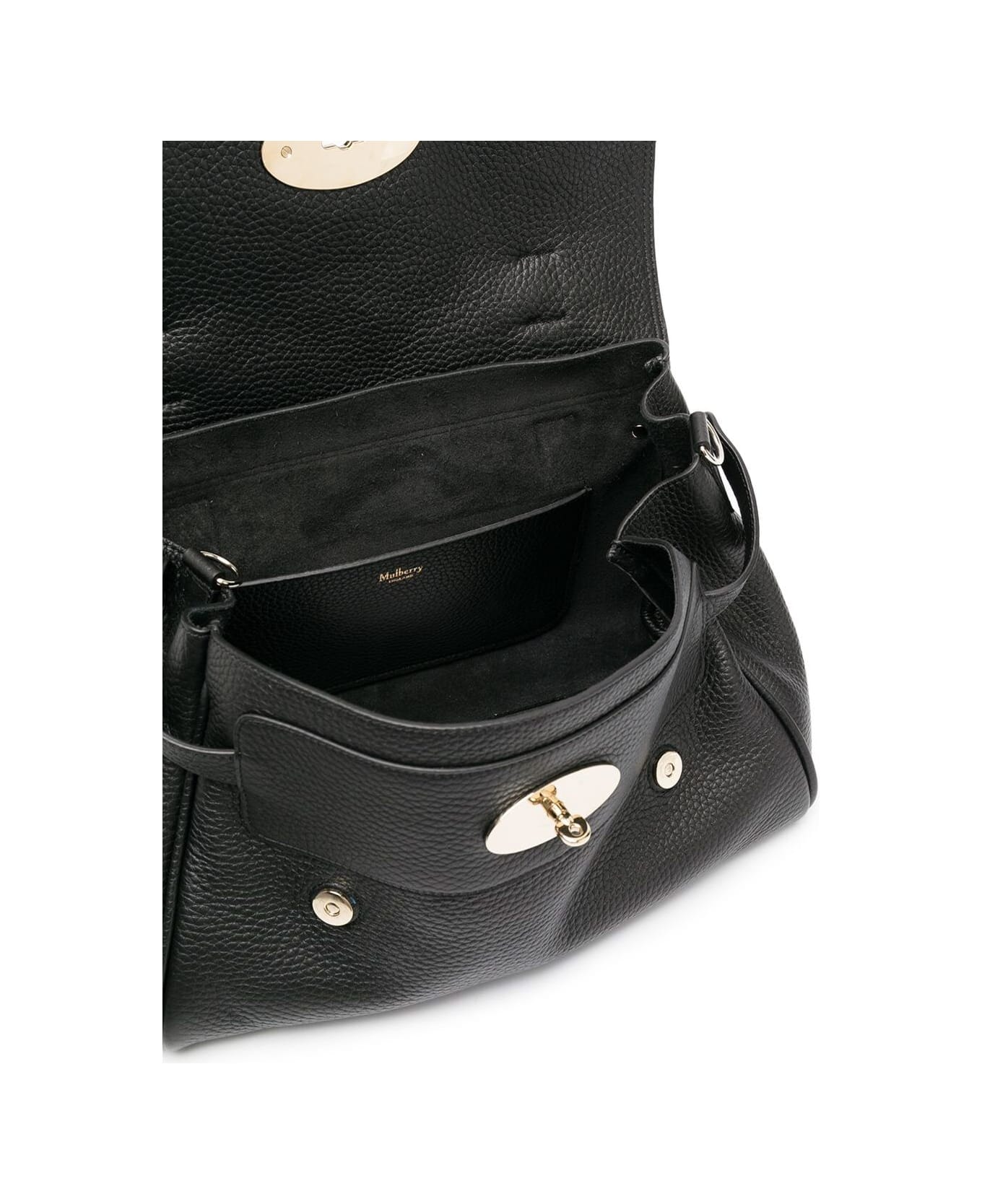 Mulberry Alexa Heavy Leather Crossbody Bag - Black