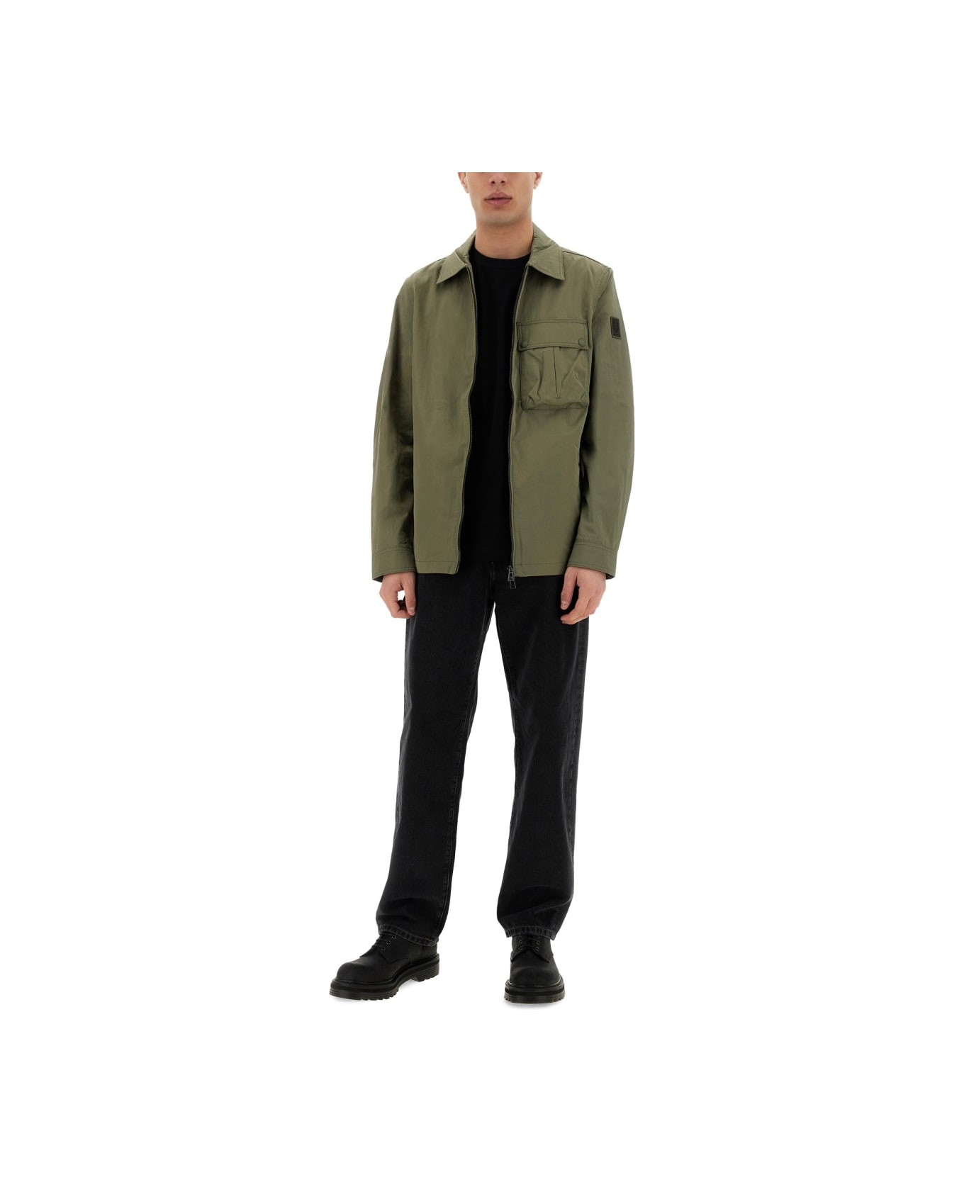 Belstaff Zippered Shirt Jacket - GREEN
