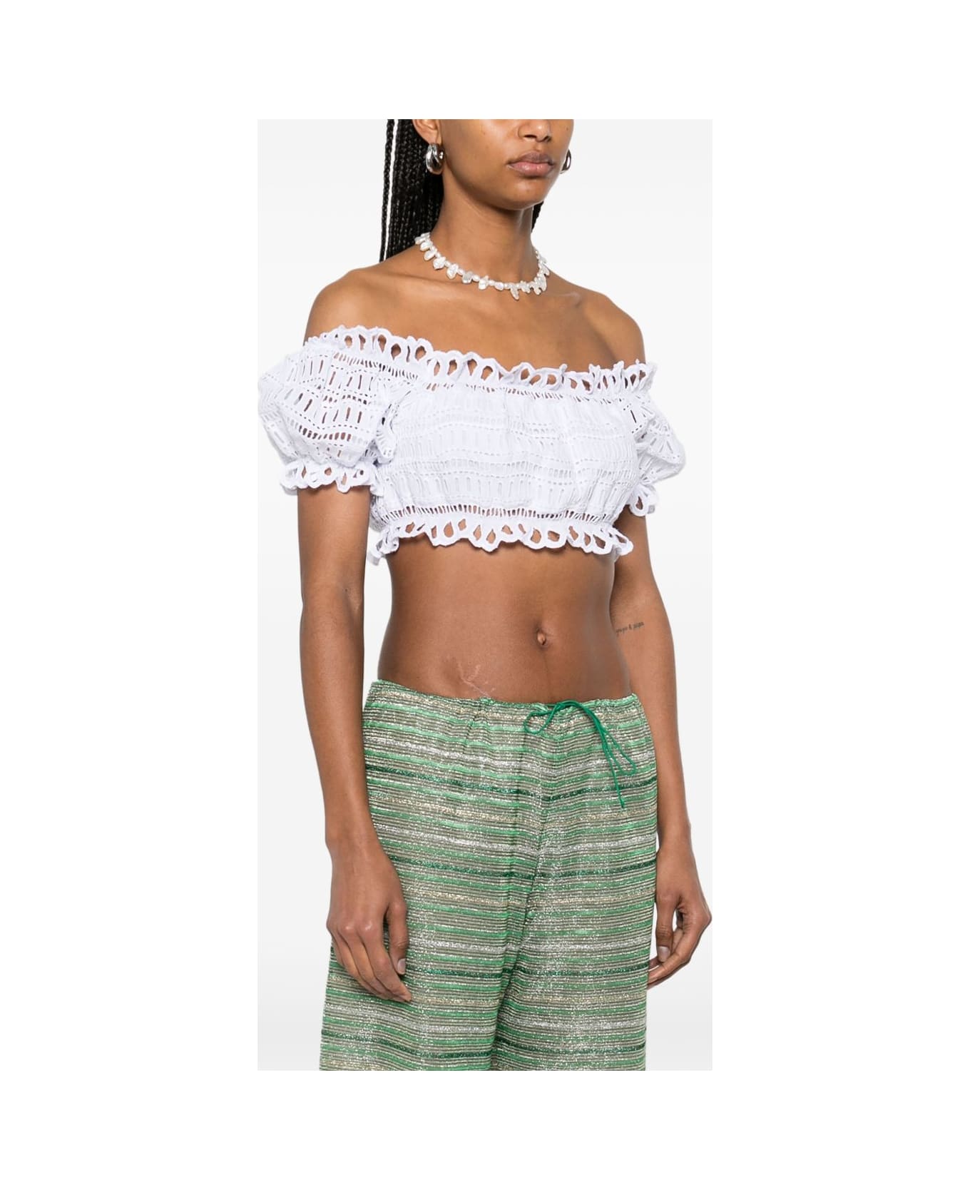 Ermanno Scervino Lace Cotton Top - White