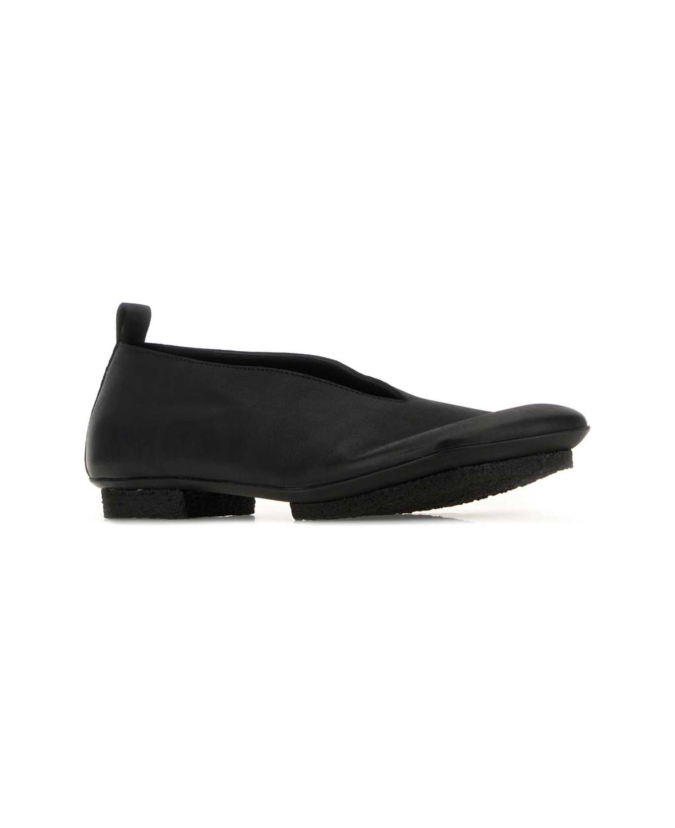 Uma Wang Black Leather Stone Ballerinas - BLACK