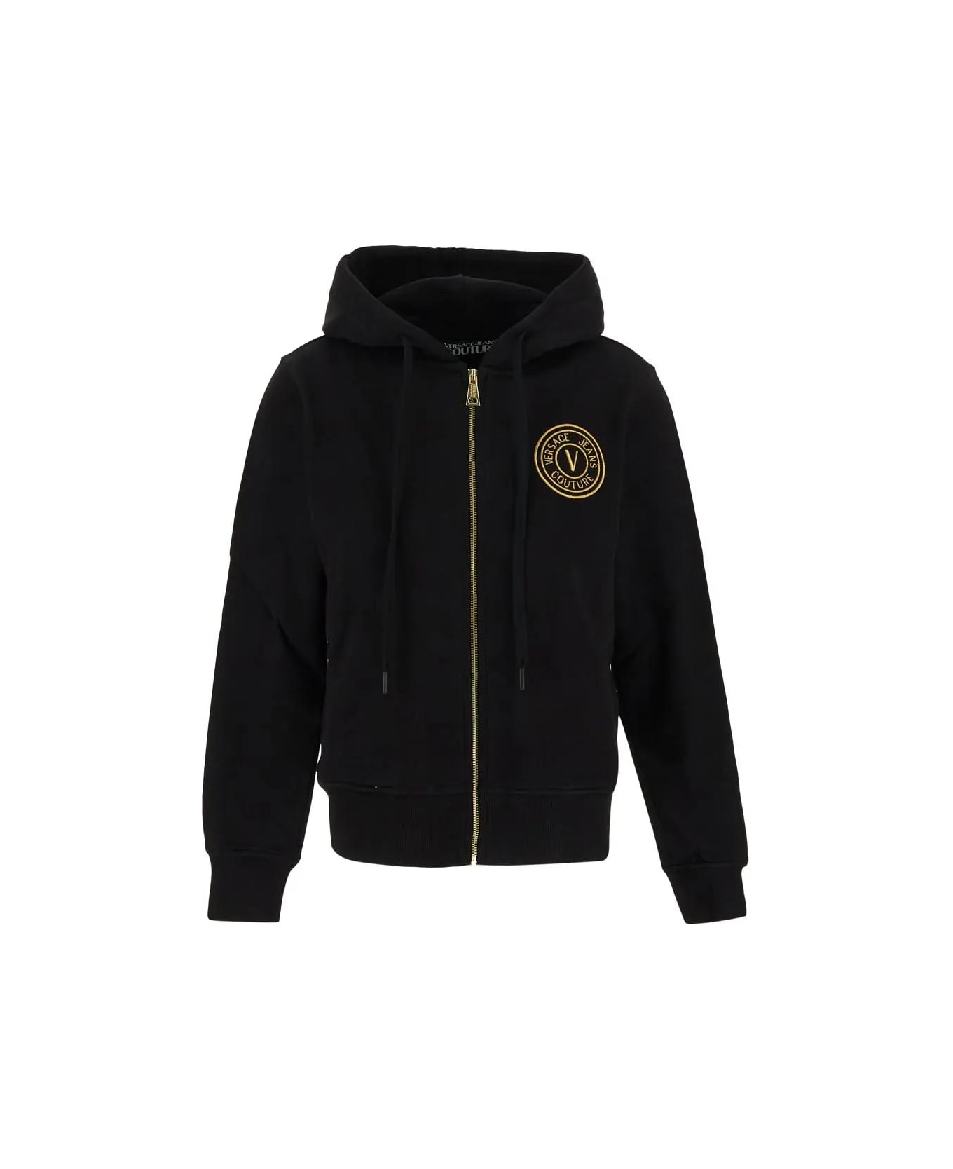 Versace Jeans Couture Logo Hoodie - Black/gold ジャケット
