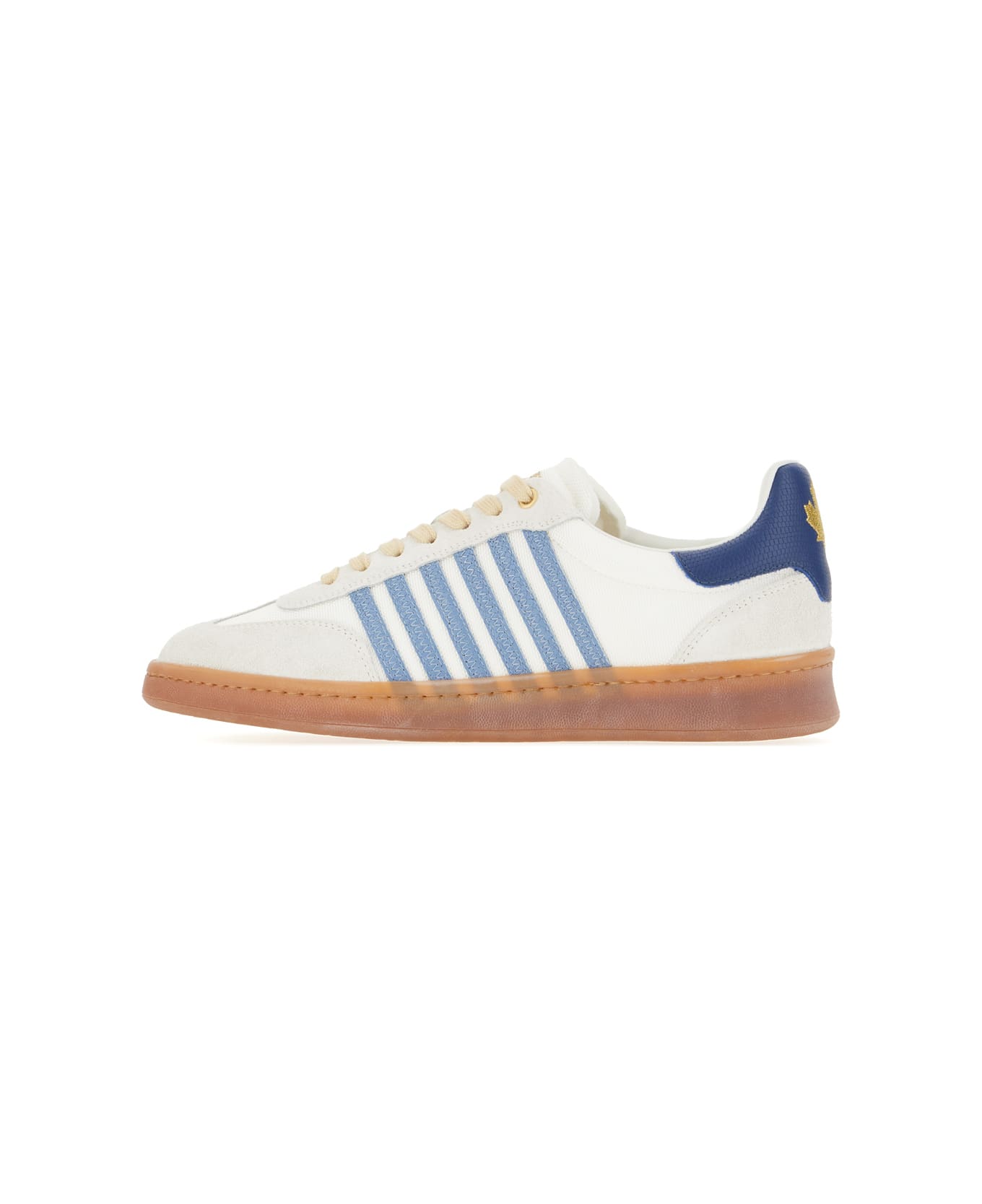 Dsquared2 Multicolor Canvas Boxer Sneakers - BIANCO BLU