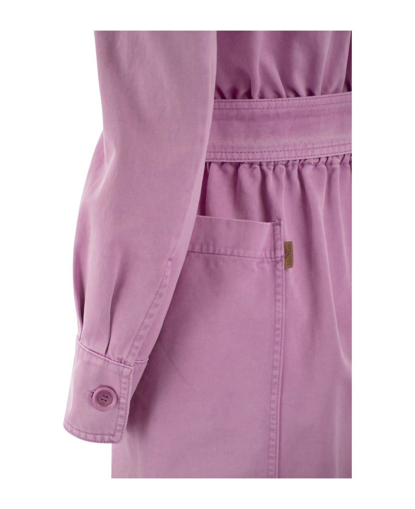Max Mara Belted Long-sleeved Jumpsuit - Lilac