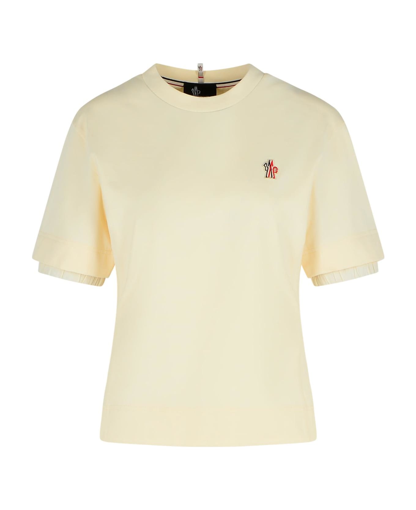 Moncler Grenoble Ivory Cotton T-shirt - 04A