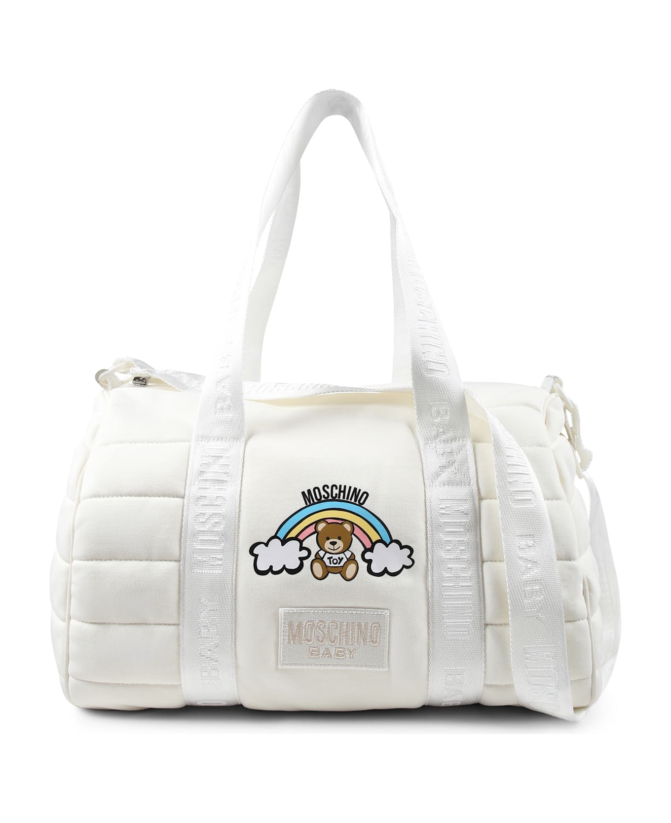 Moschino Ivory Changing Bag For Babykids With Teddy Bear - Ivory