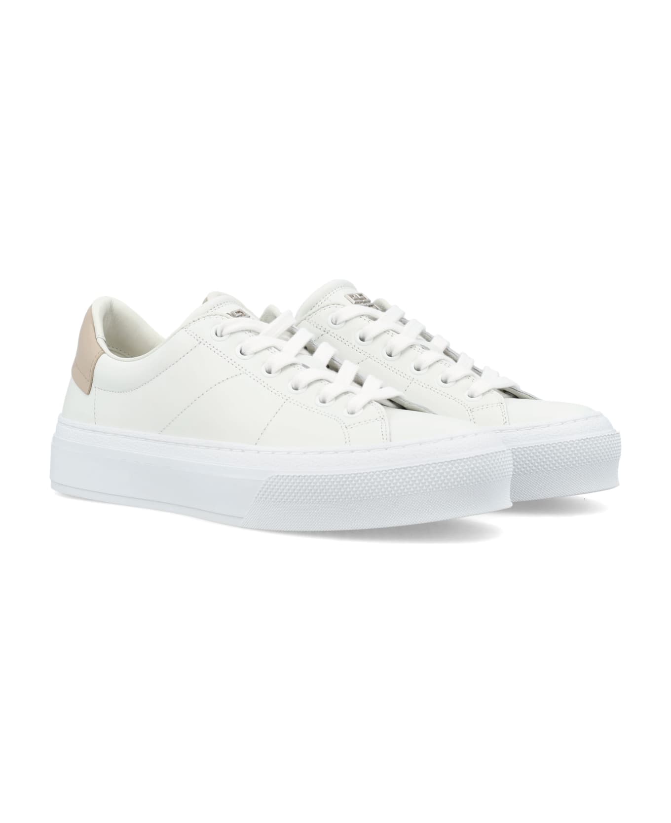 Givenchy City Sport Lace-up Sneakers - WHITE/BEIGE
