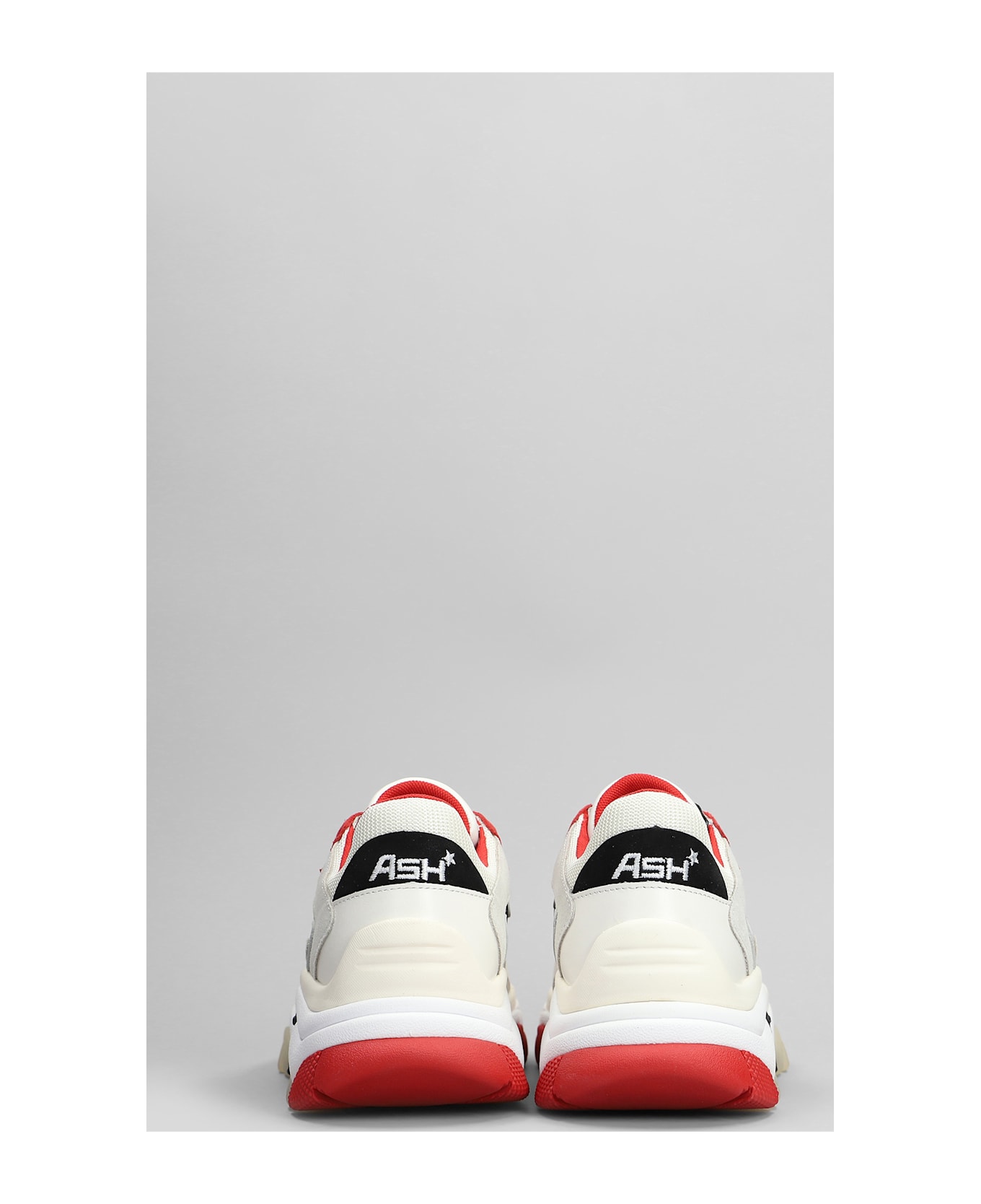 Ash Addict Sneakers In White Leather And Fabric - white