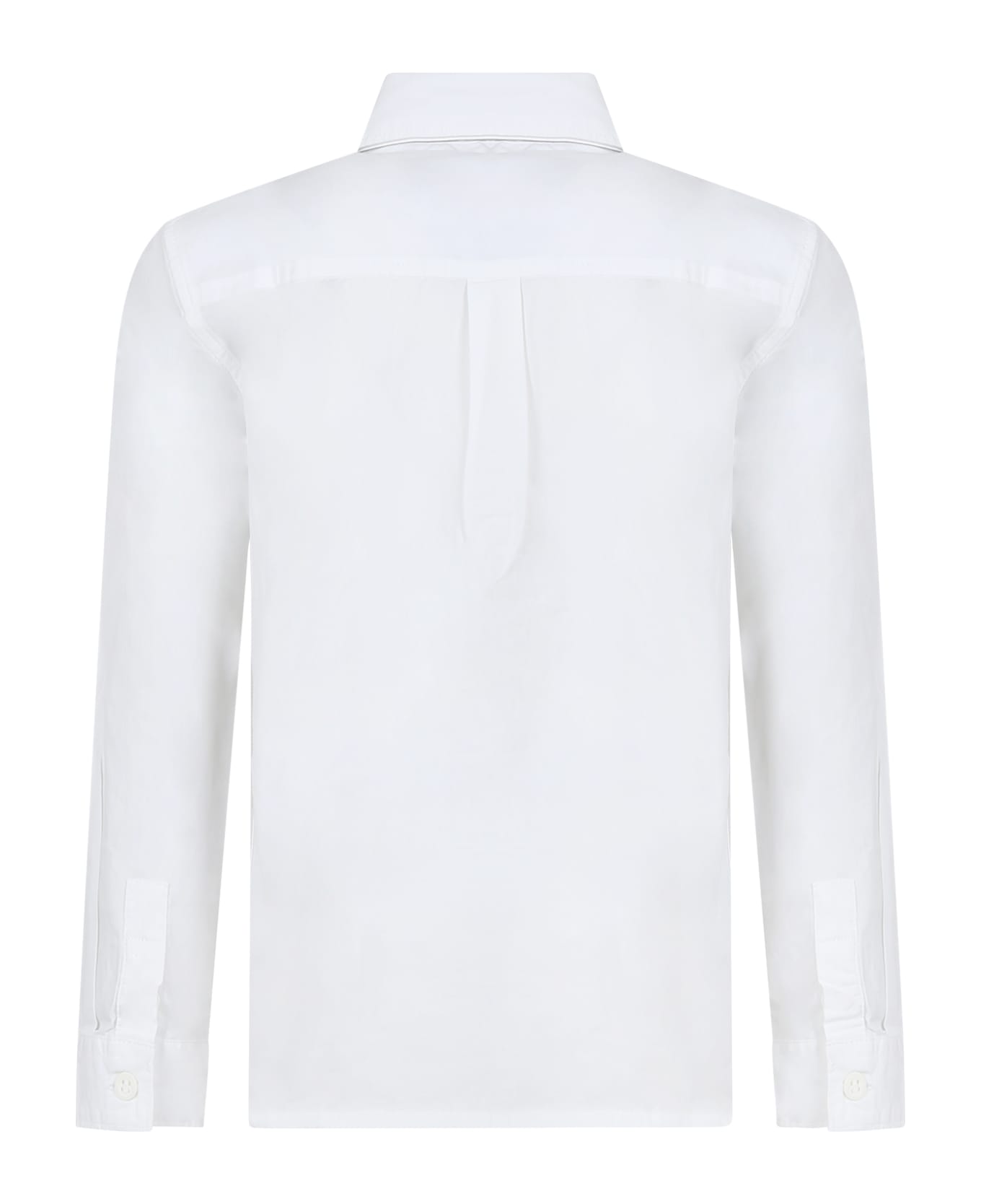 Calvin Klein White Shirt For Boy With Logo - White