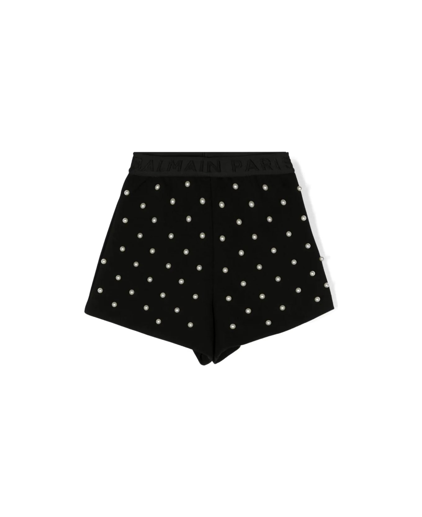 Balmain Shorts With Decoration - black ボトムス