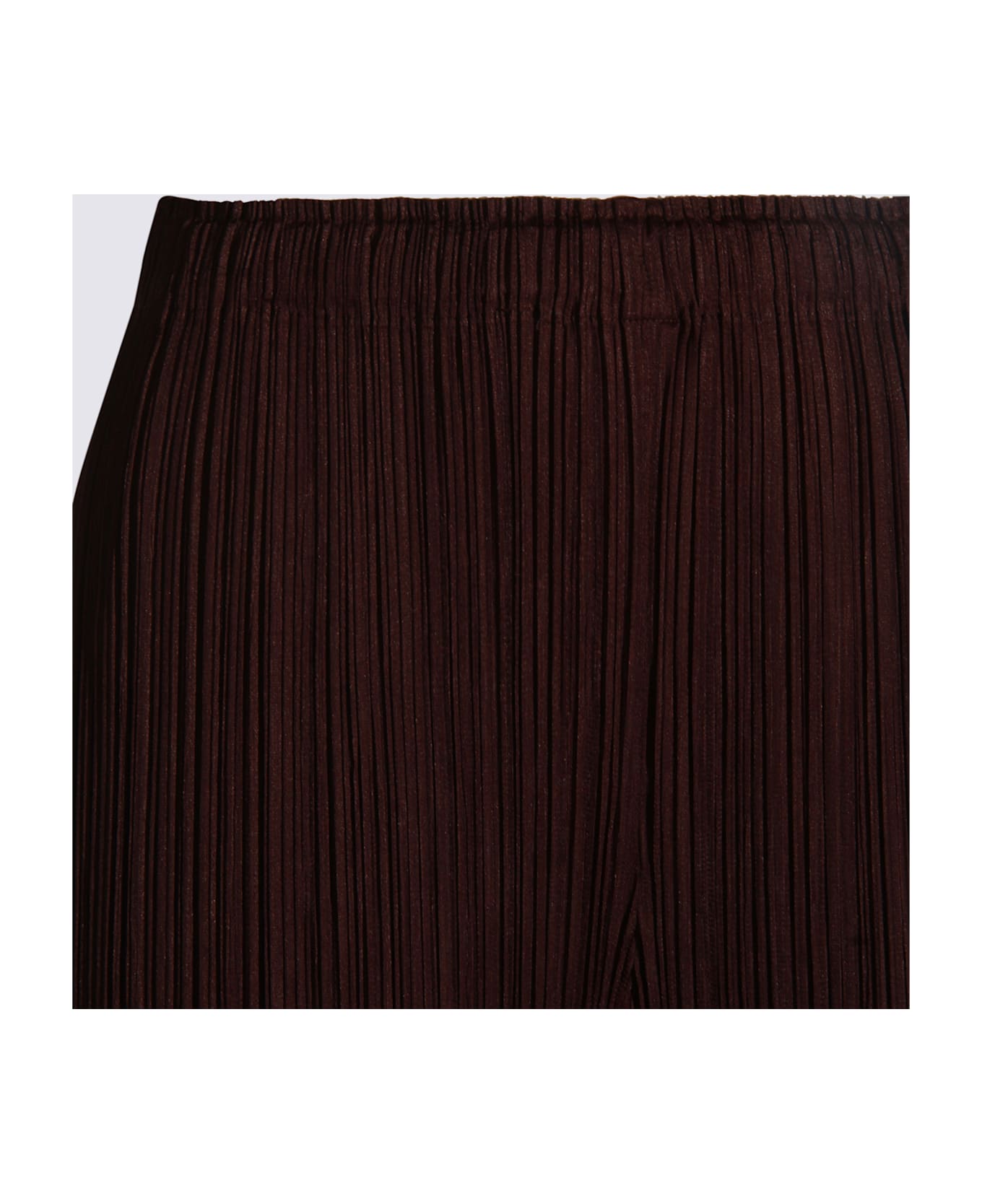 Pleats Please Issey Miyake Dark Brown Pants - Dark brown ボトムス
