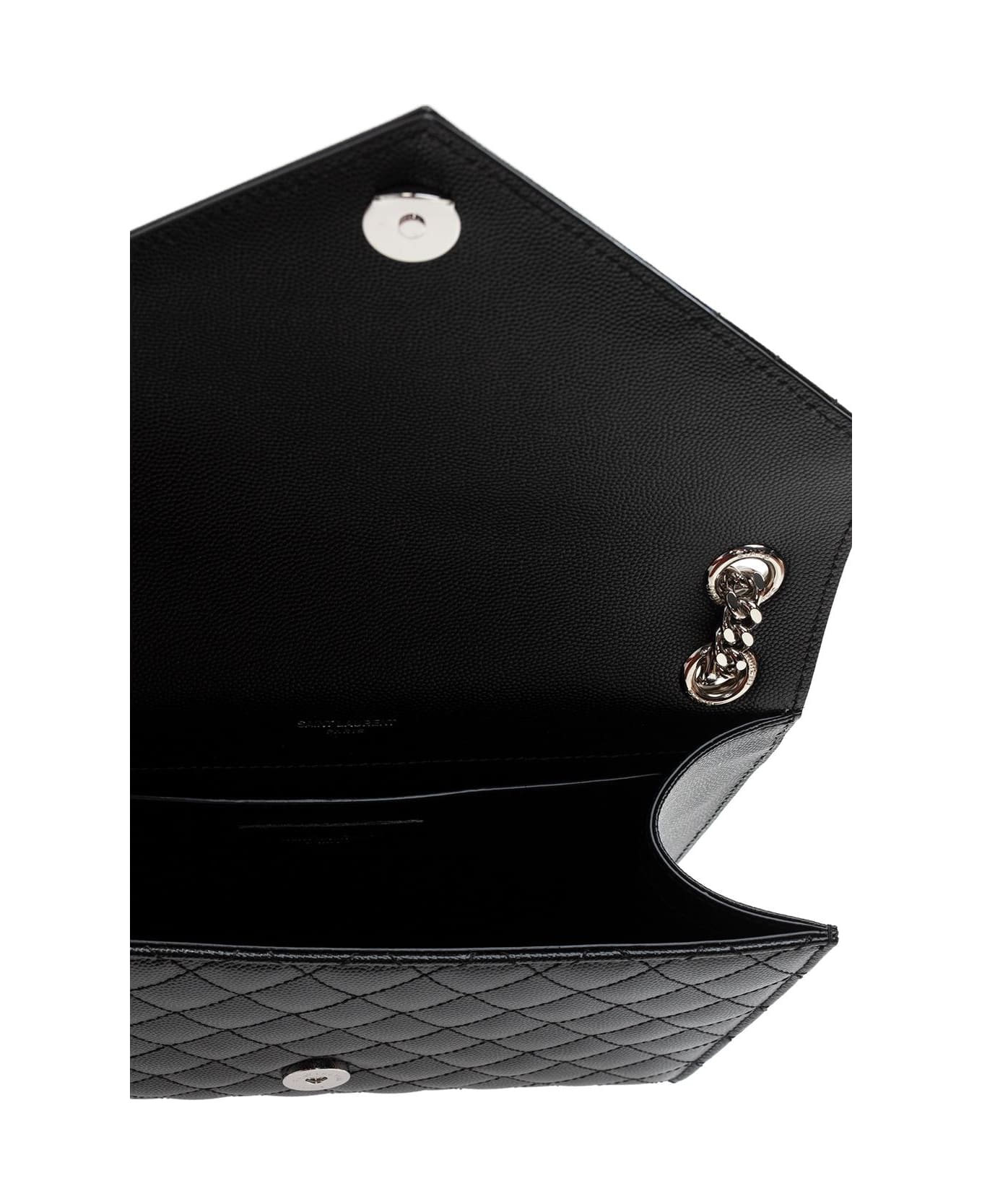 Saint Laurent Envelope Shoulder Bag - Black
