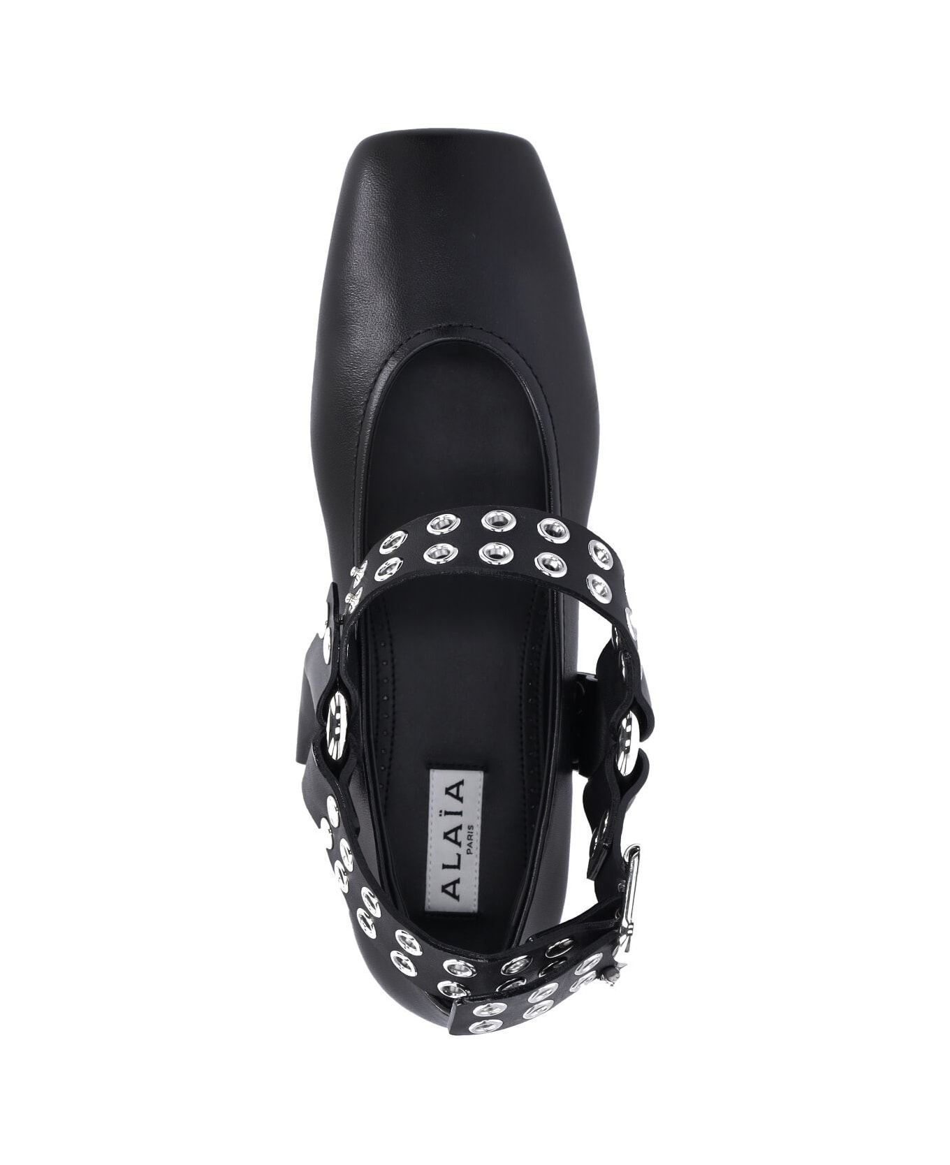 Alaia "biker" Ballet Flats - Black  