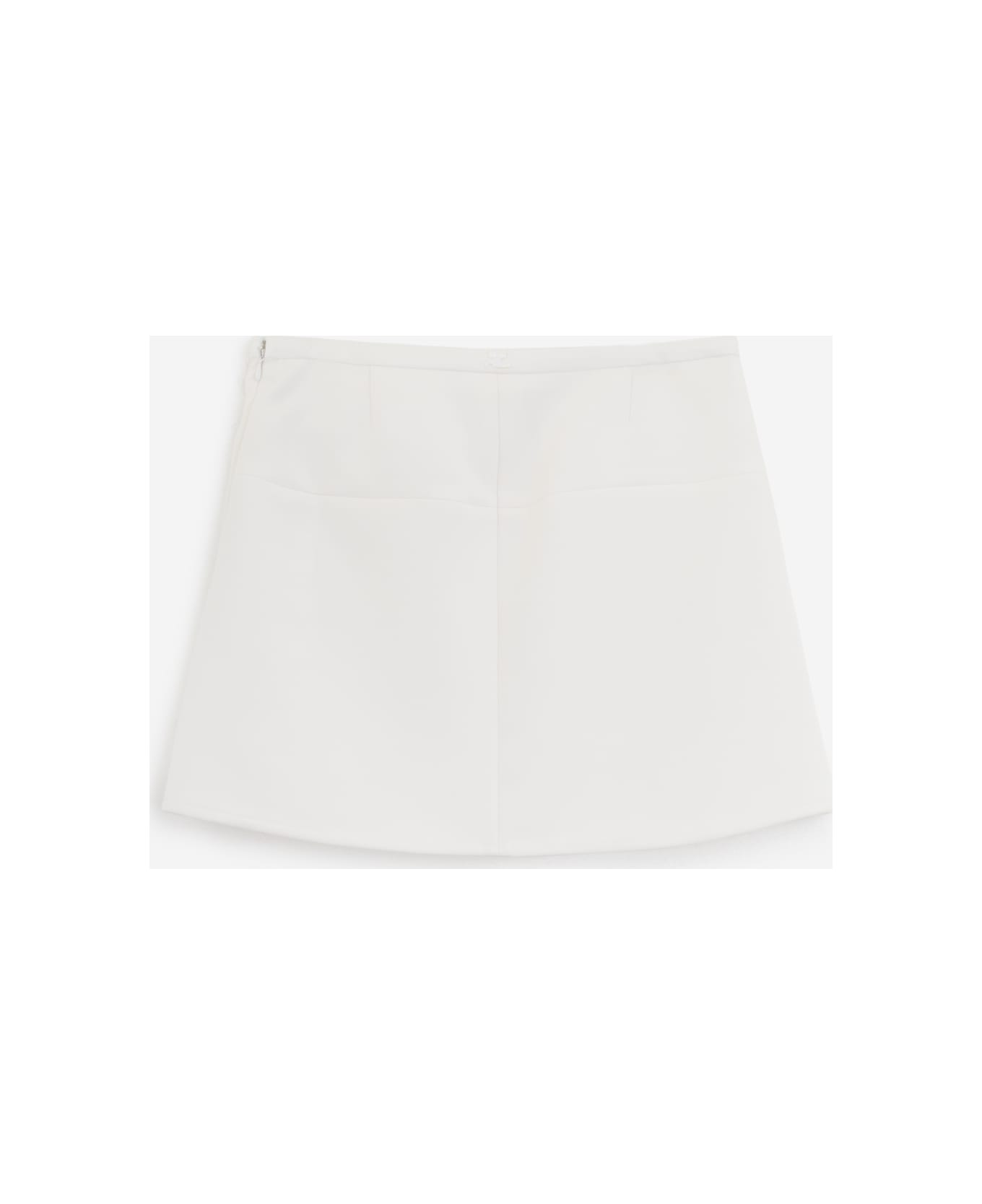 Courrèges Ellipse Twill Skirt - white スカート