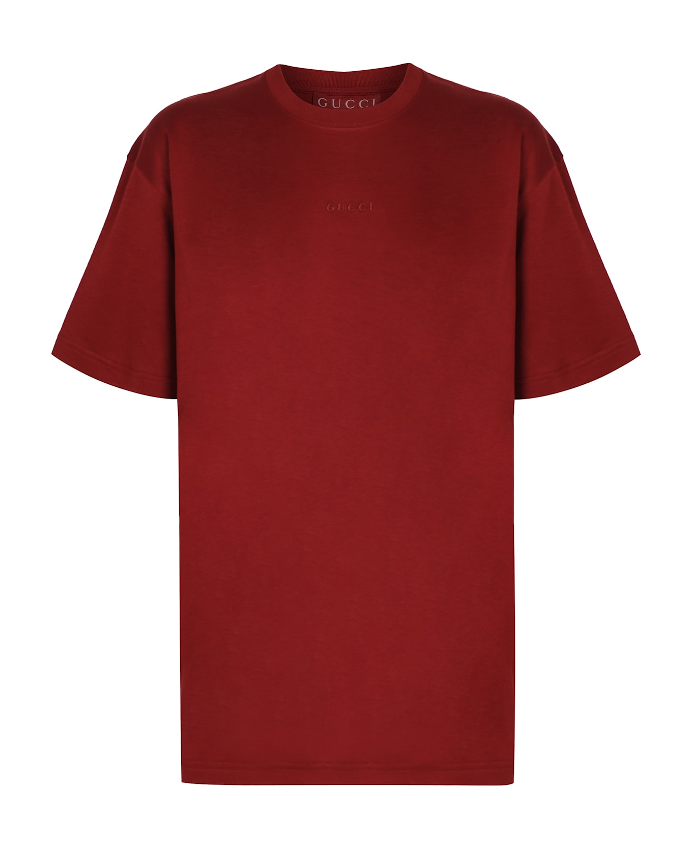 Gucci Logo Cotton T-shirt - red