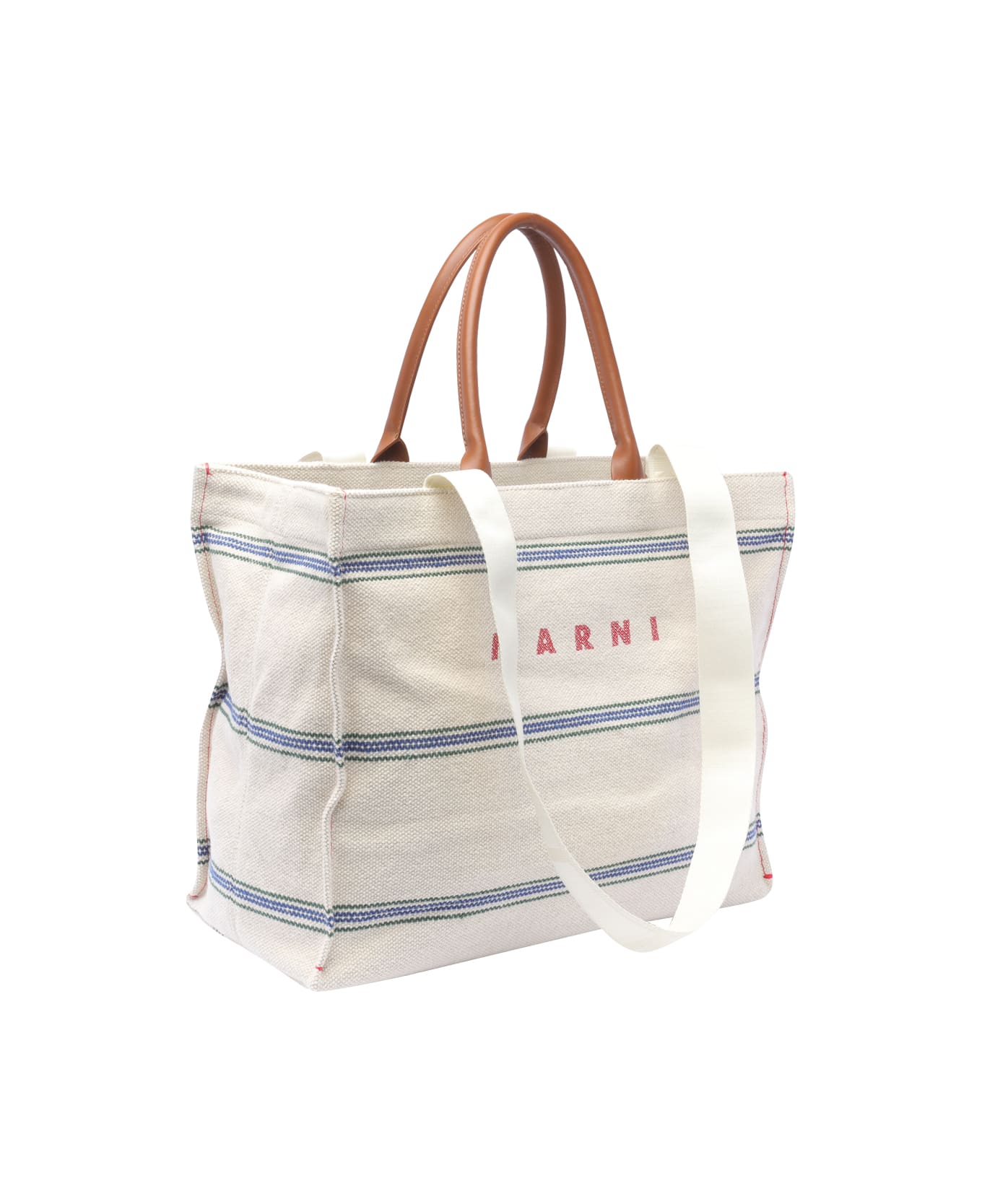 Marni Logo Tote Bag - White