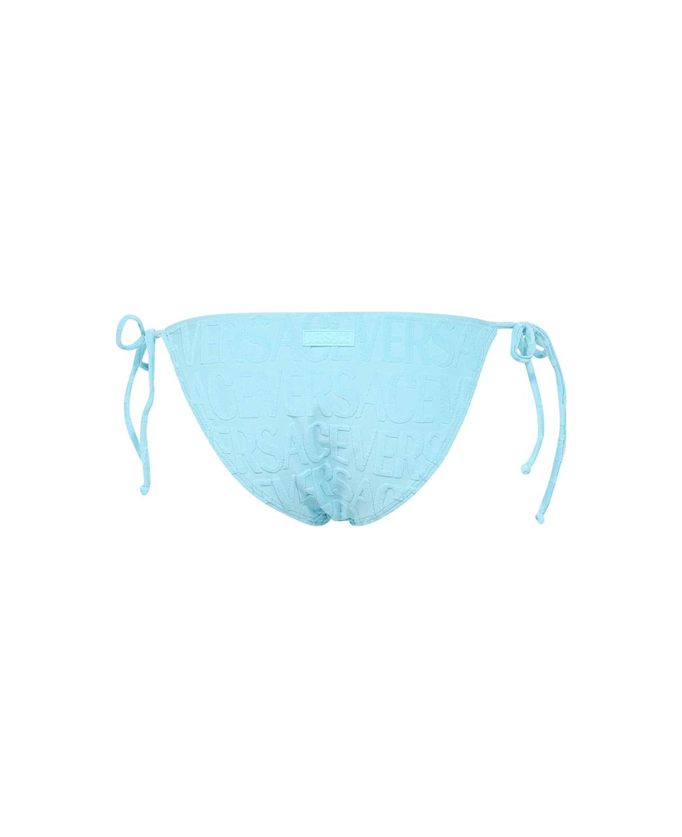 Versace Tie Side Bikini Hipster - Light Blue