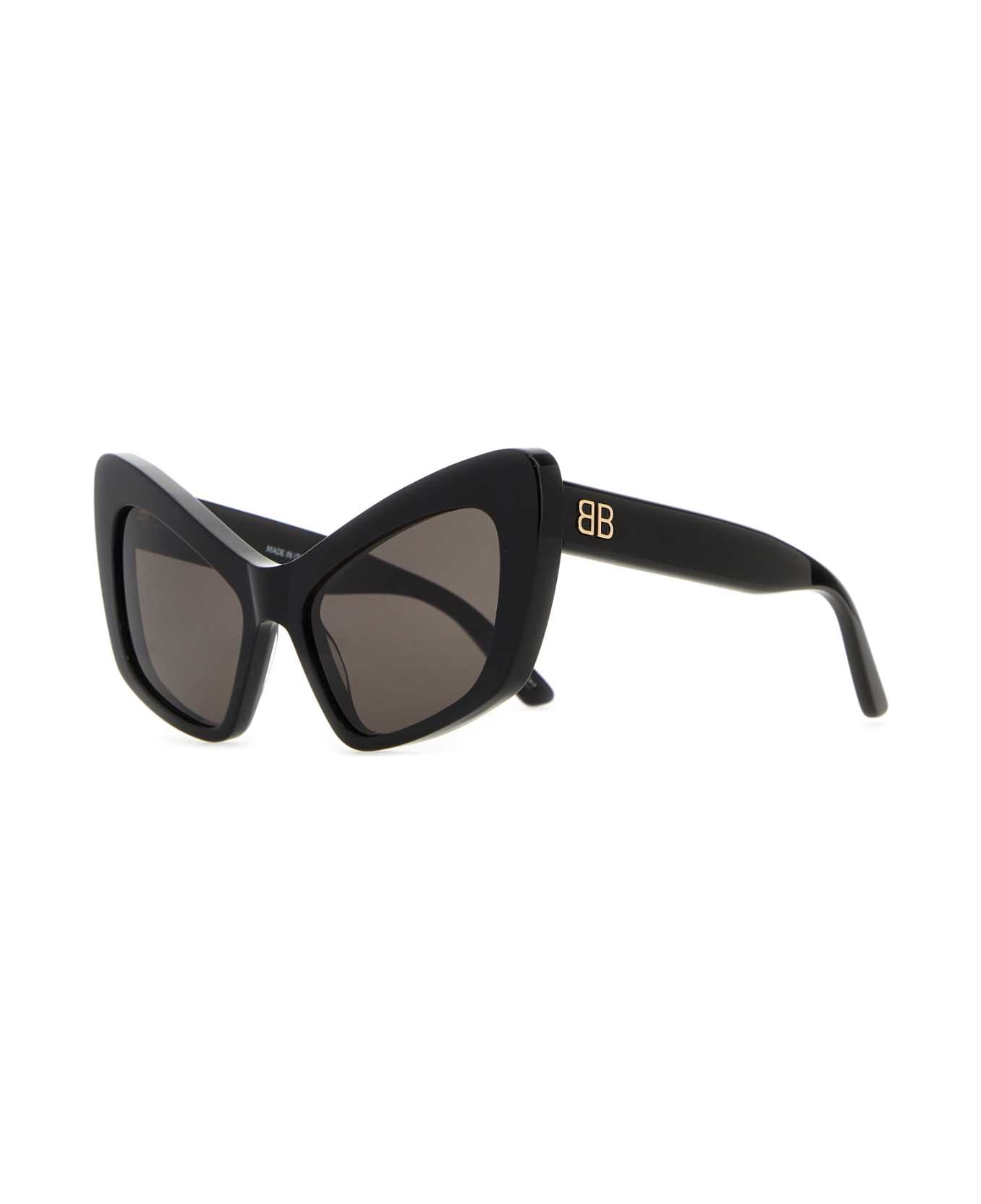 Balenciaga Black Acetate Monaco Cat Sunglasses - 1000