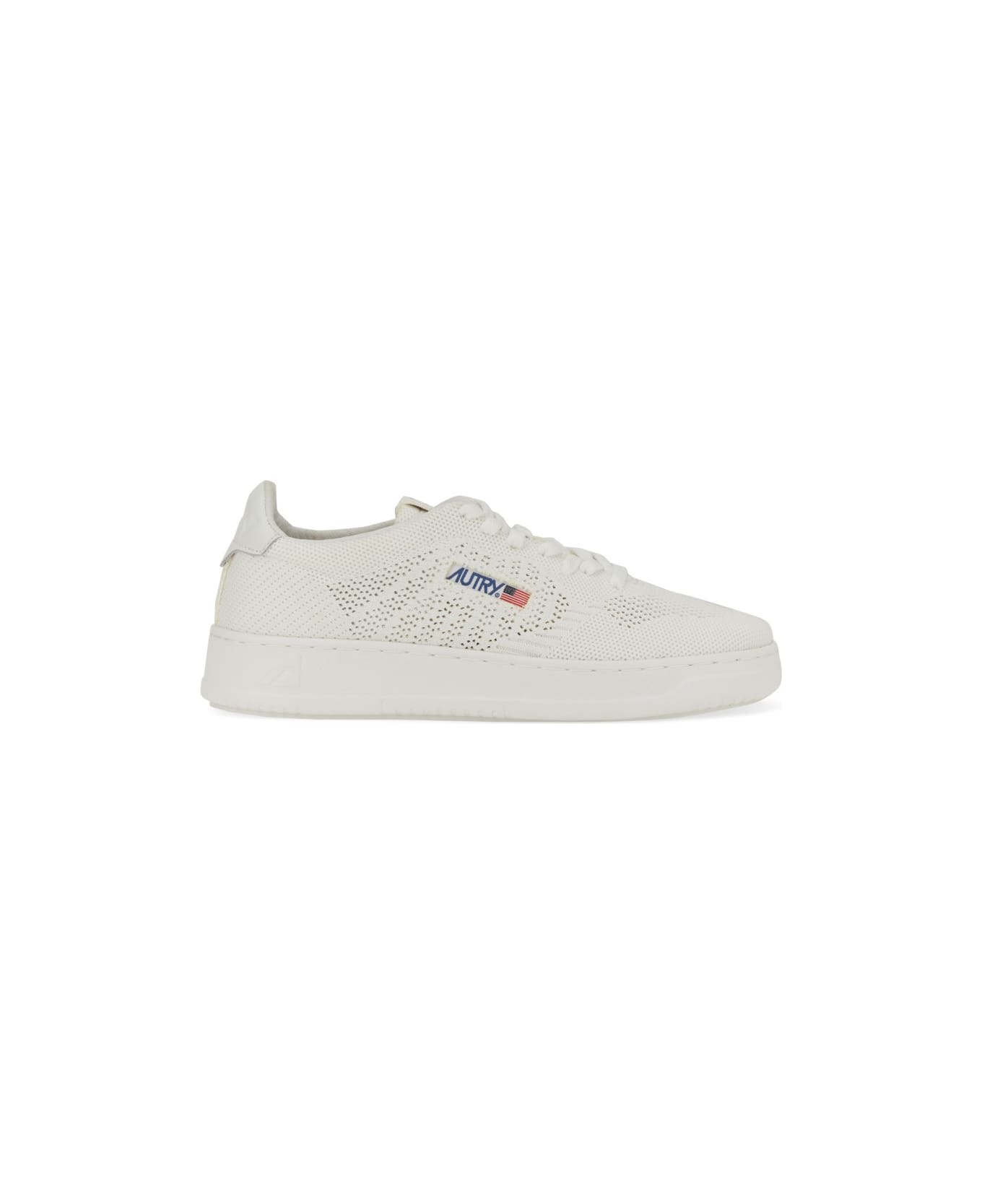 Autry White Easeknit Low Sneakers - White