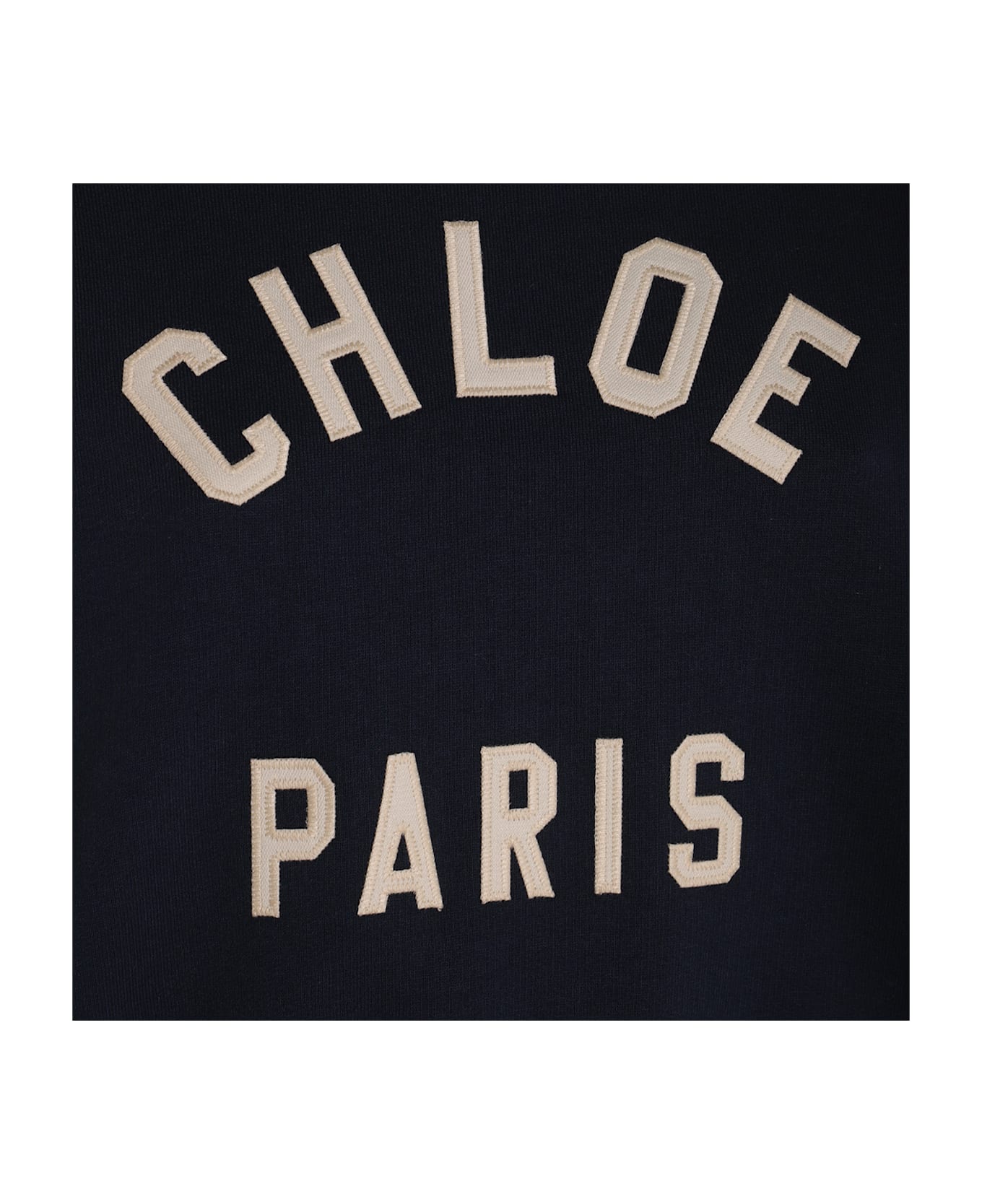 Chloé Navy Cotton Sweatshirt - CLASSIC NAVY