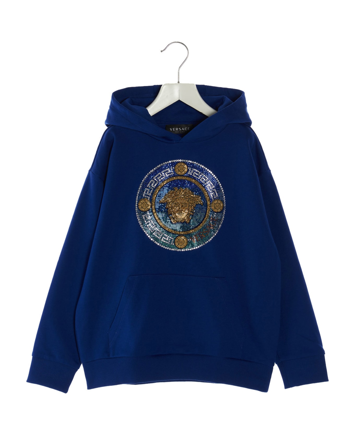 Young Versace 'medusa' Hoodie - Blue Oro