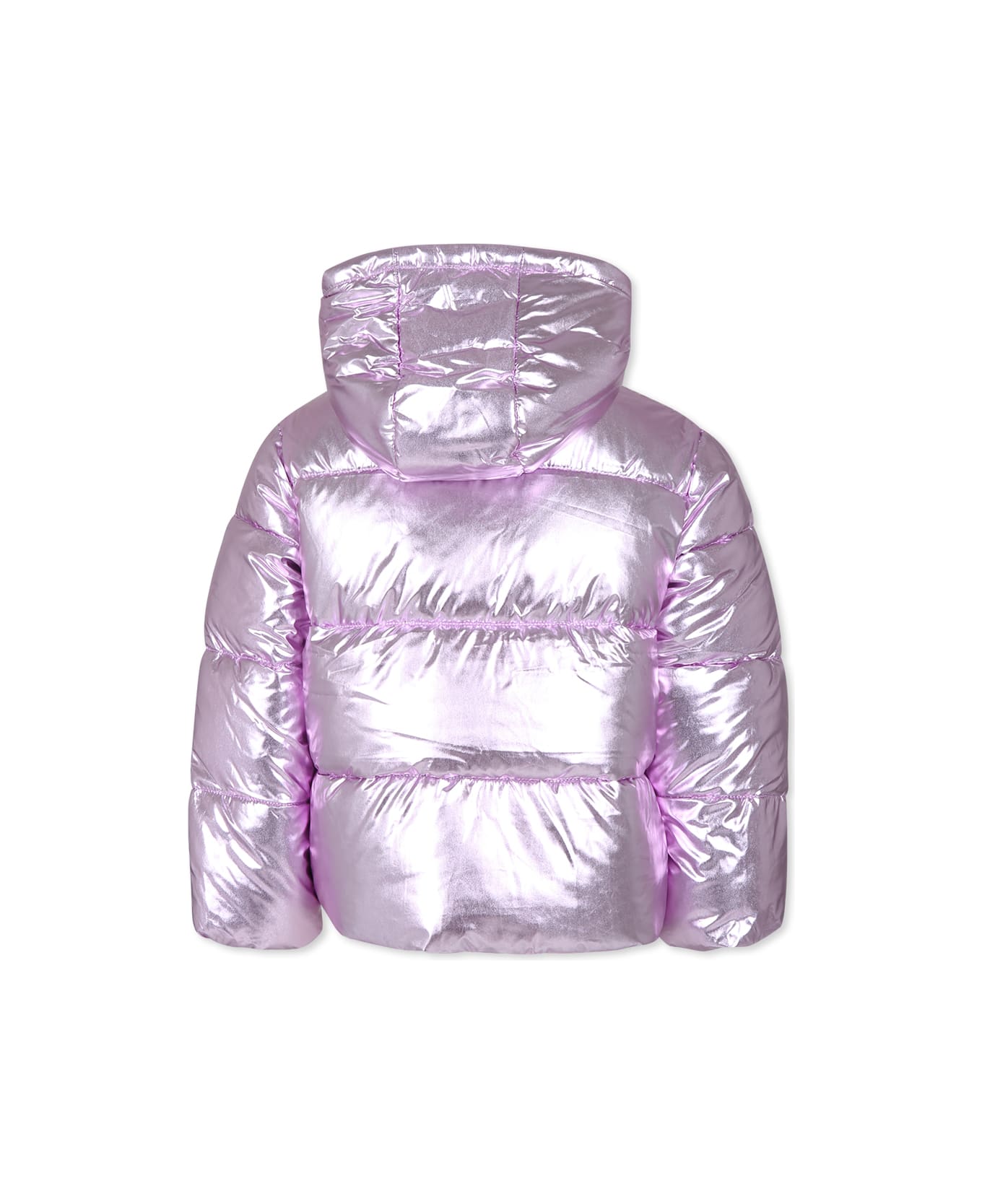 Stella McCartney Kids Pink Down Jacket For Girl With Logo - Pink