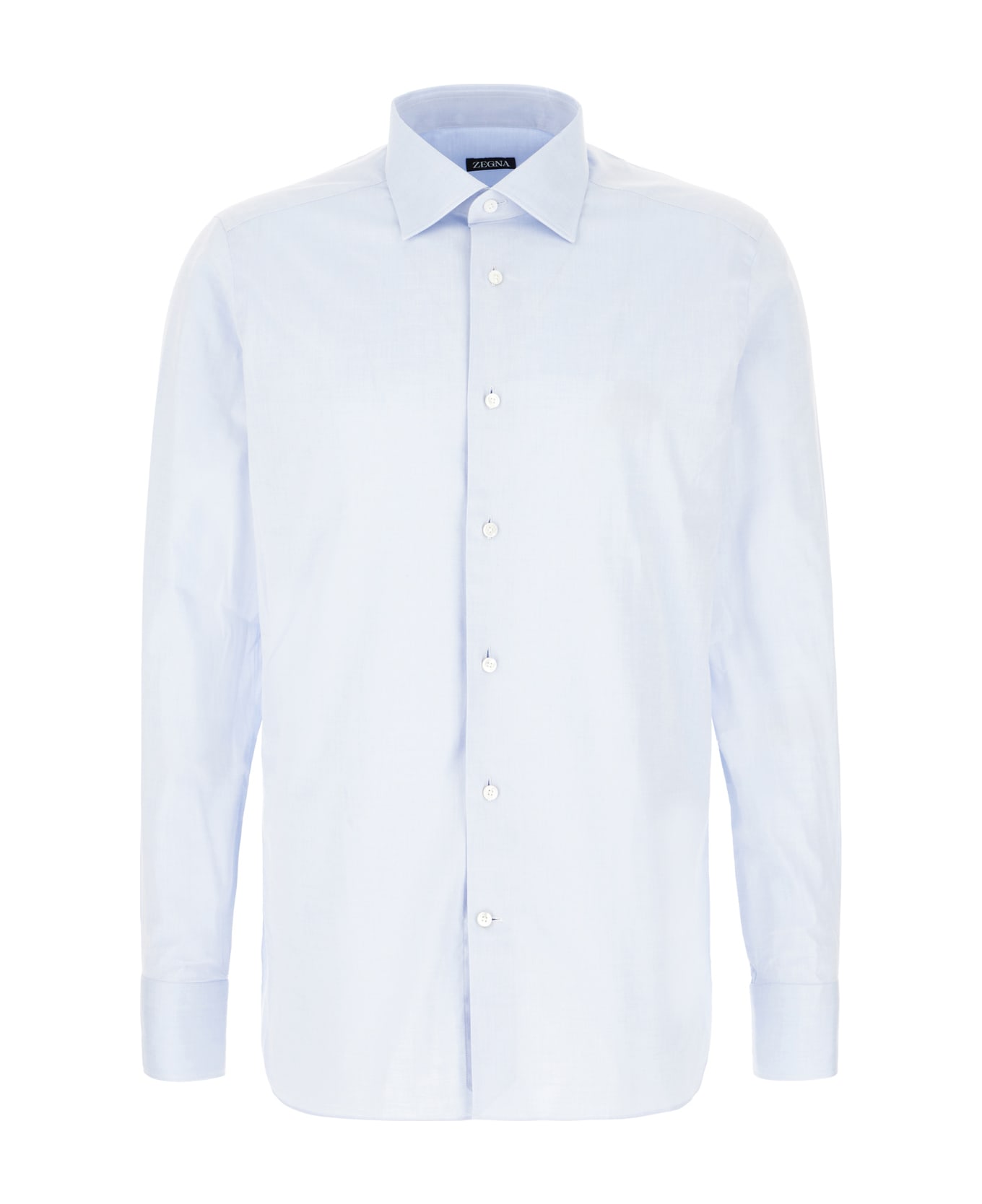 Zegna Light-blue Stretch Cotton Shirt - LIGHT BLUE