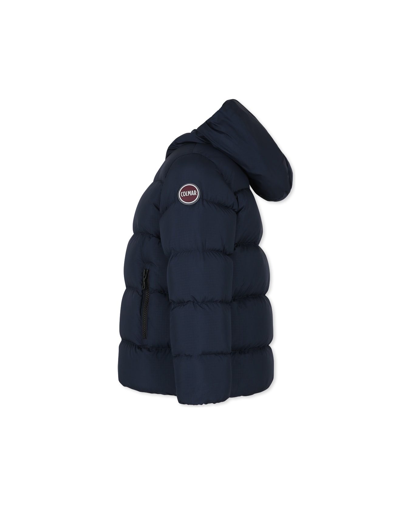 Colmar Blue Down Jacket For Boy With Logo - Navy