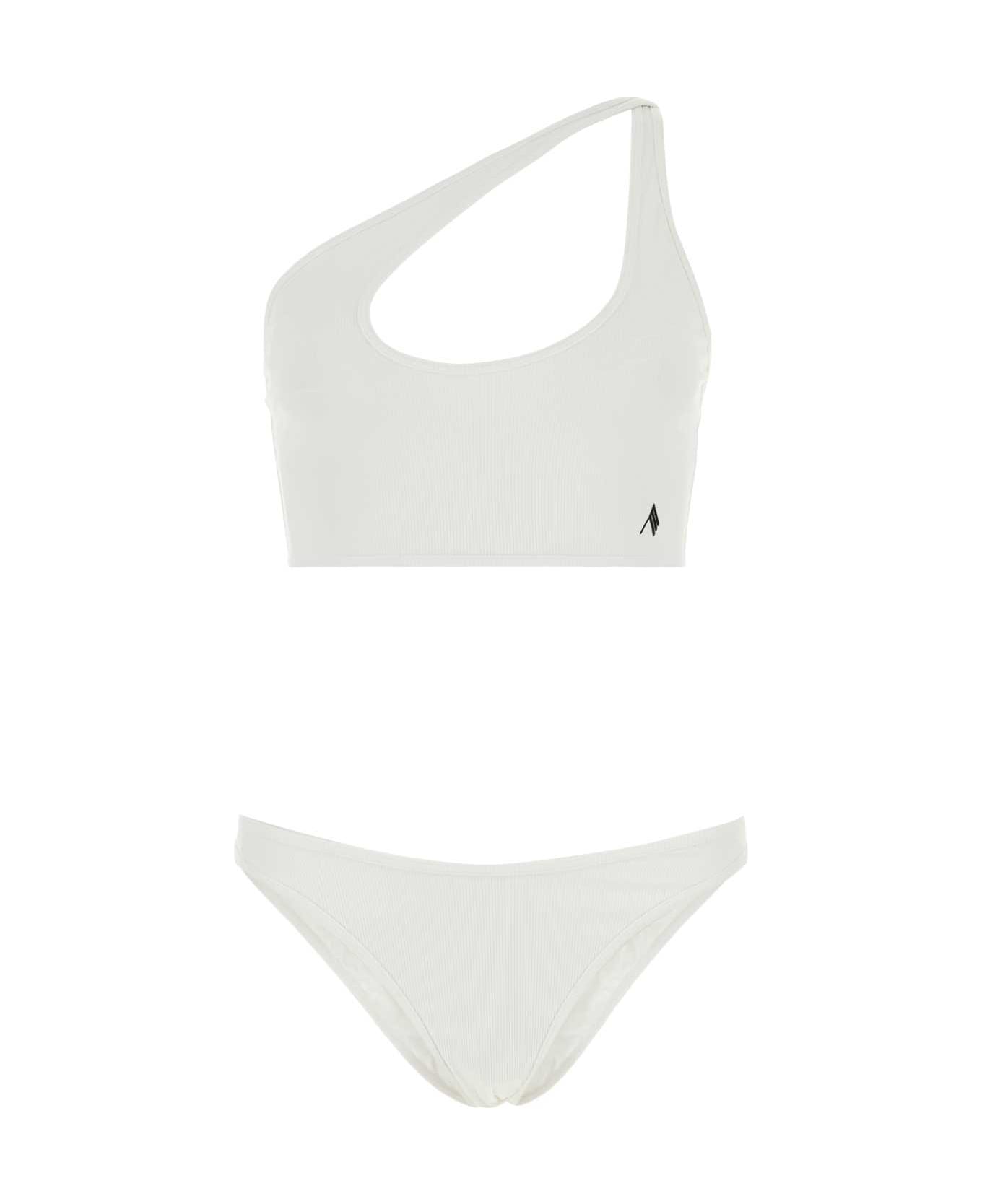 The Attico White Stretch Nylon Bikini - 001