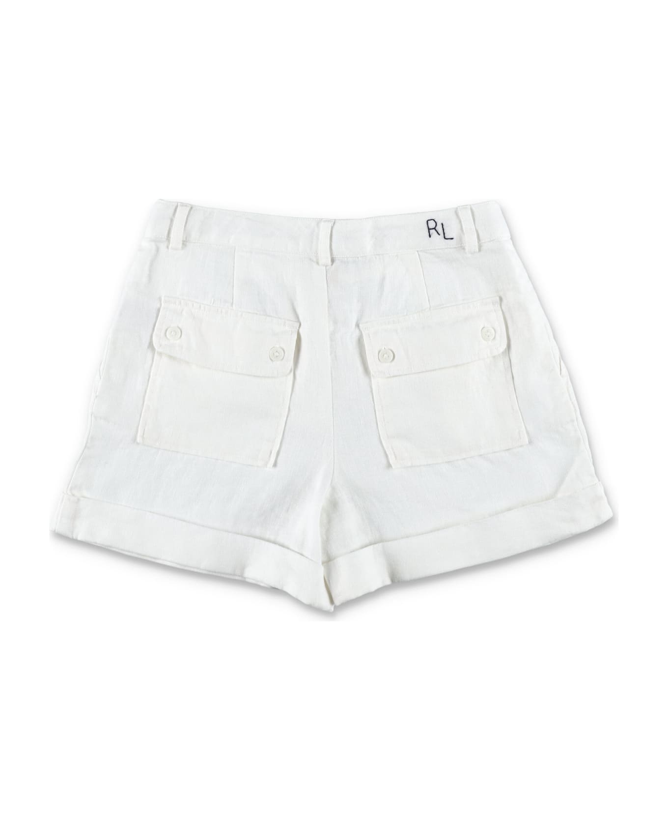 Polo Ralph Lauren Pleated Linen Shorts - WHITE