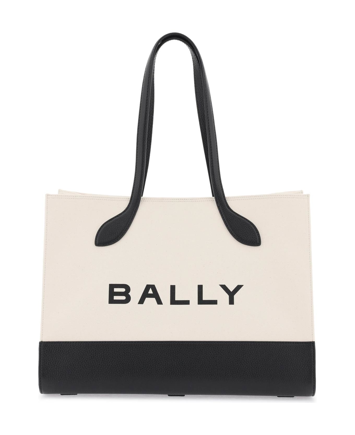 Bally 'keep On' Tote Bag - NATURAL BLACK ORO (Black)