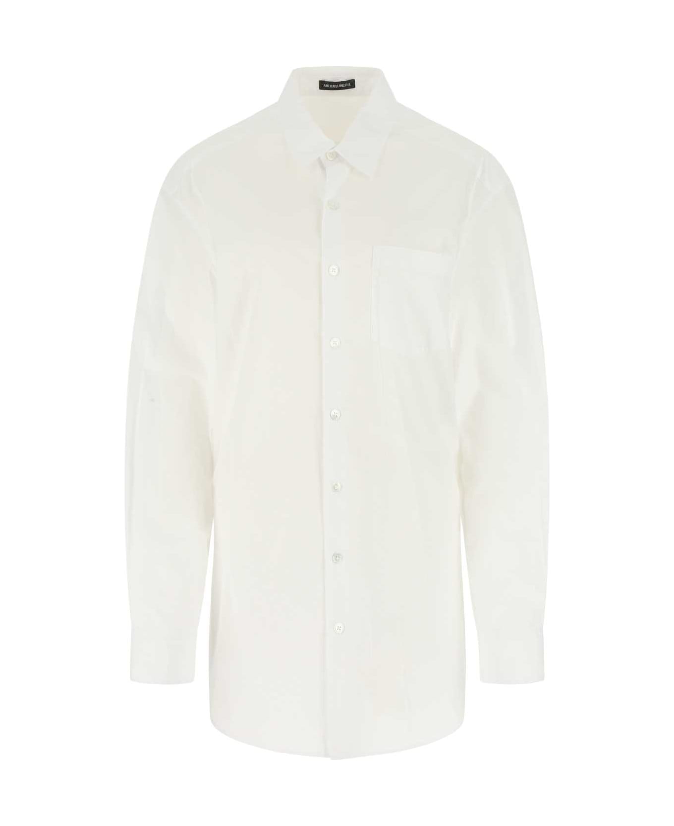 Ann Demeulemeester White Cotton Elisabeth Shirt - 001