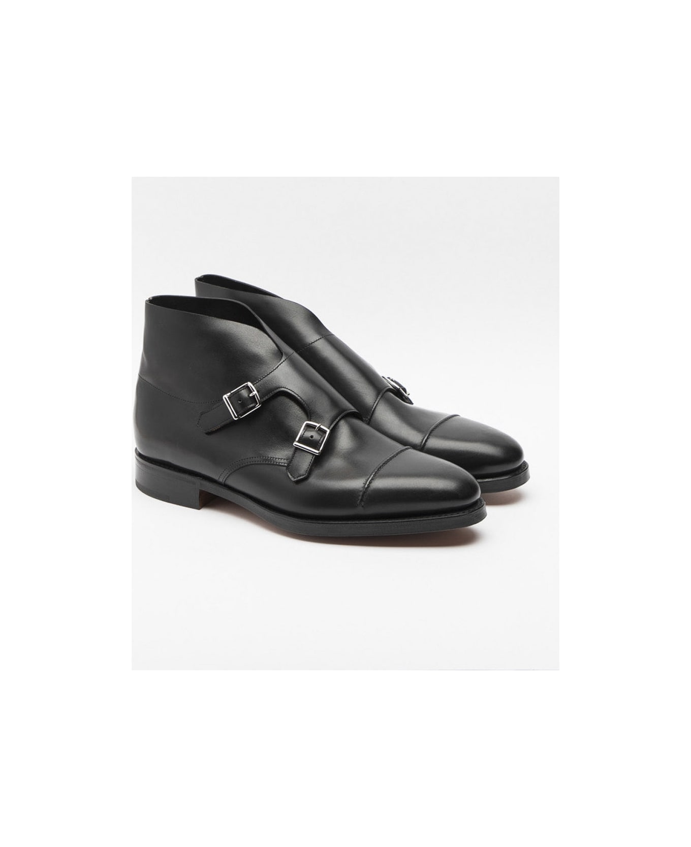 John Lobb William Ii Boot Black Calf Monk Strap Boot - Nero