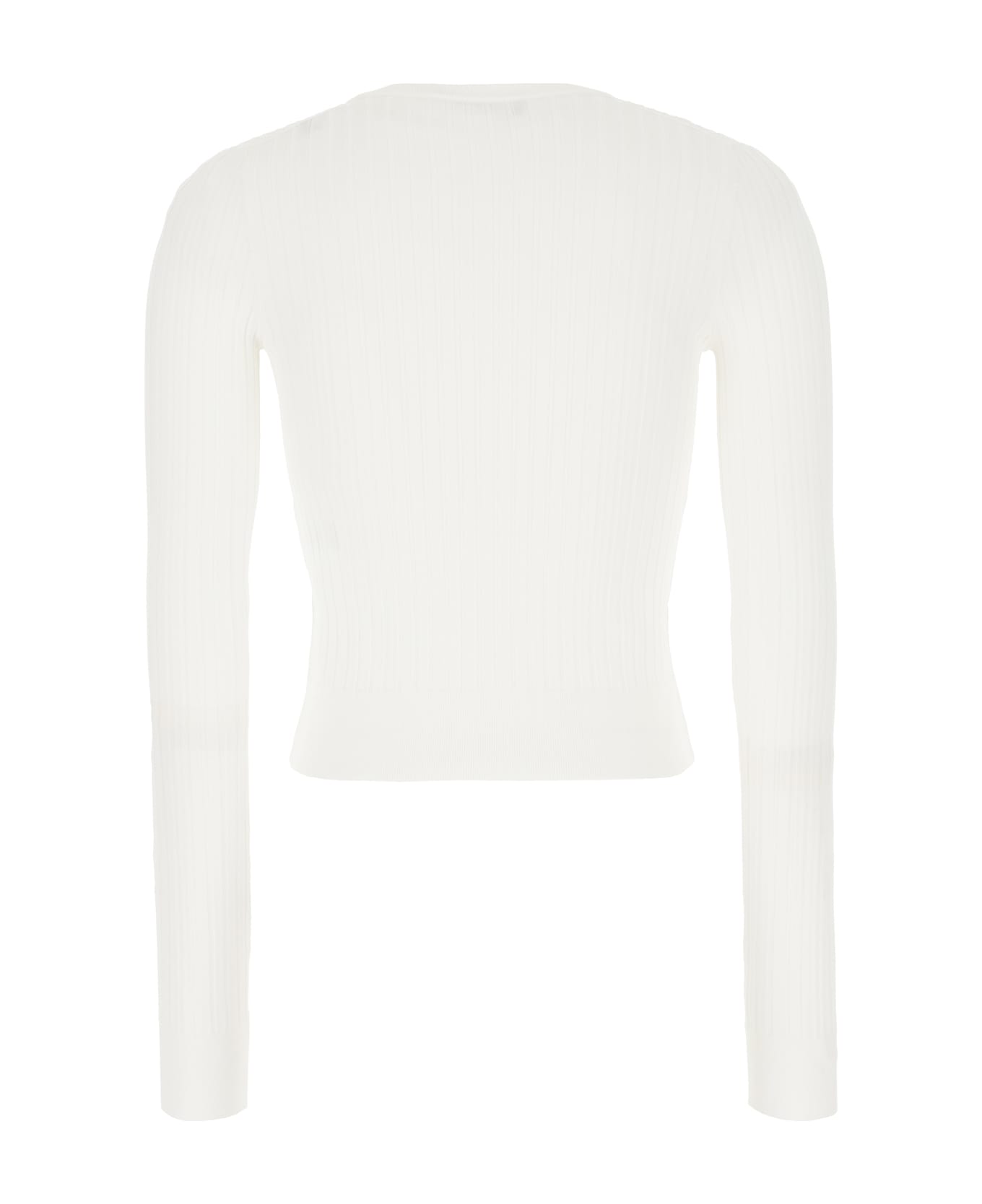 Dolce & Gabbana White Stretch Viscose Blend Cardigan - BIANCO OTTICO