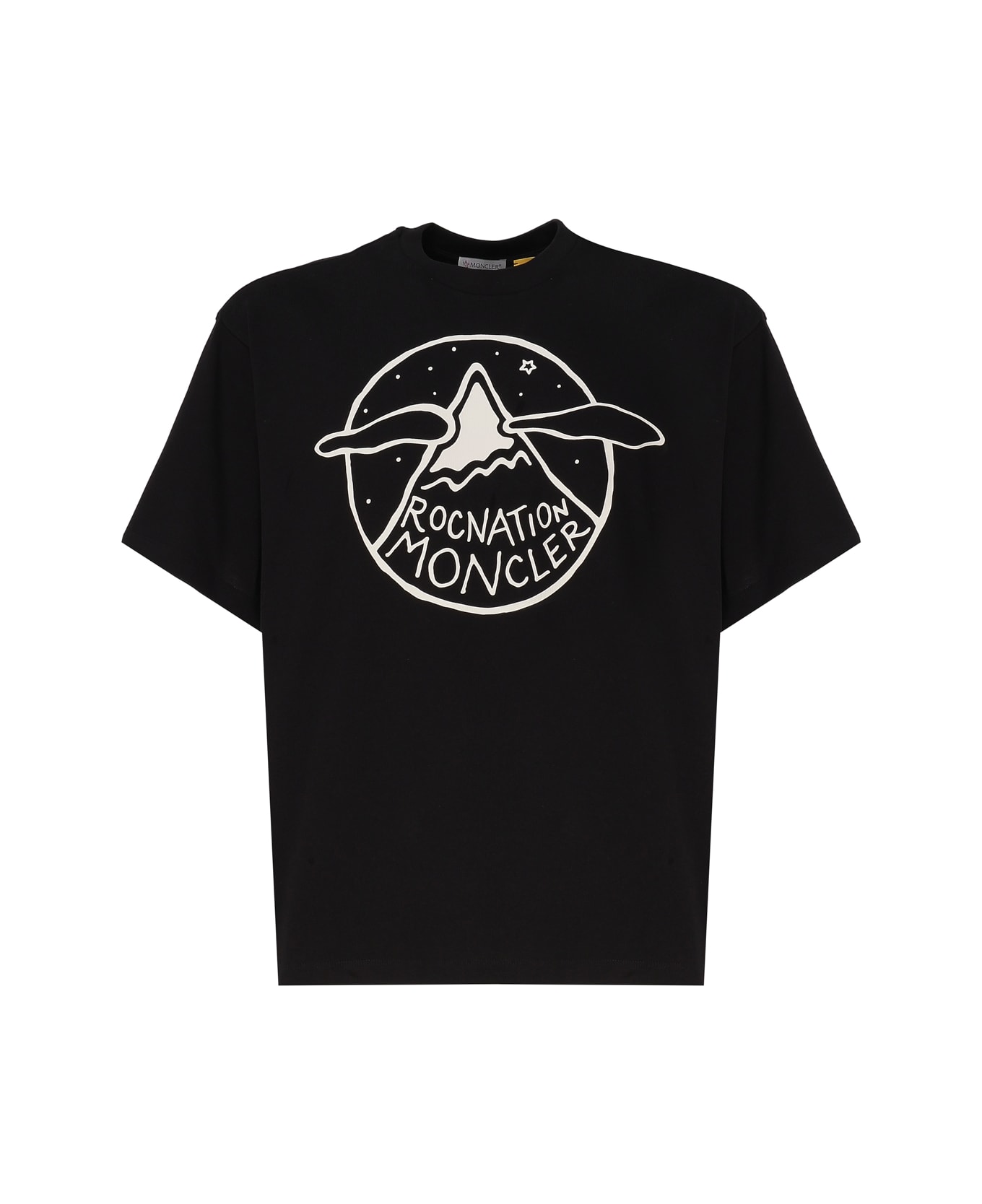 Moncler Genius T-shirt With Logo Pattern - Black