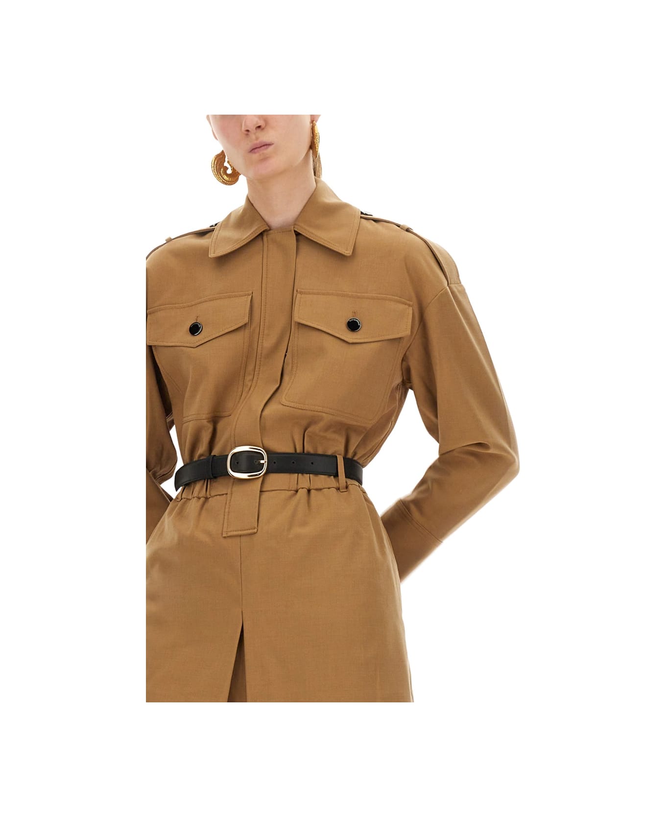 self-portrait Twill Suit. - BEIGE