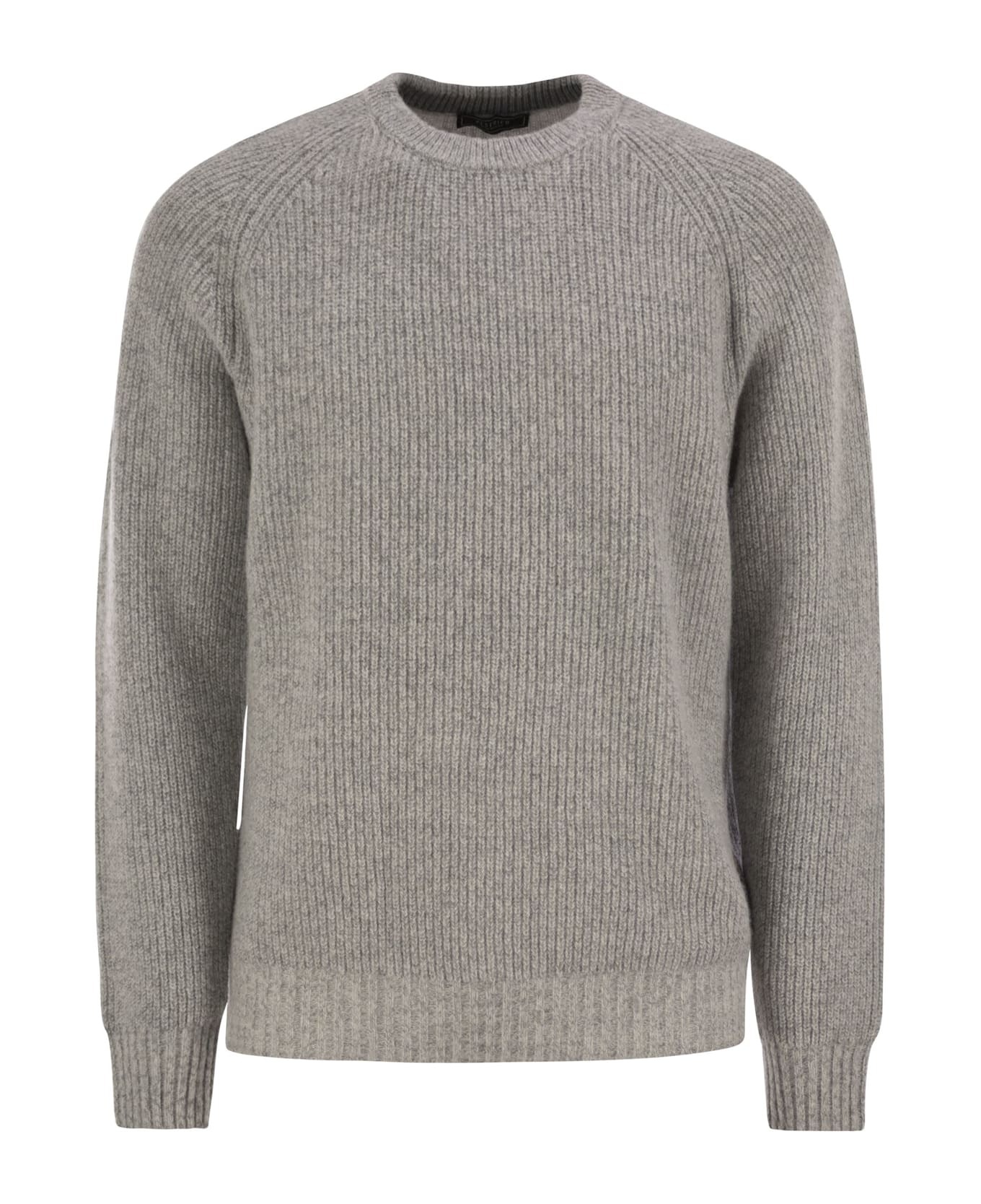 Peserico Crew-neck Rib Sweater - Grey