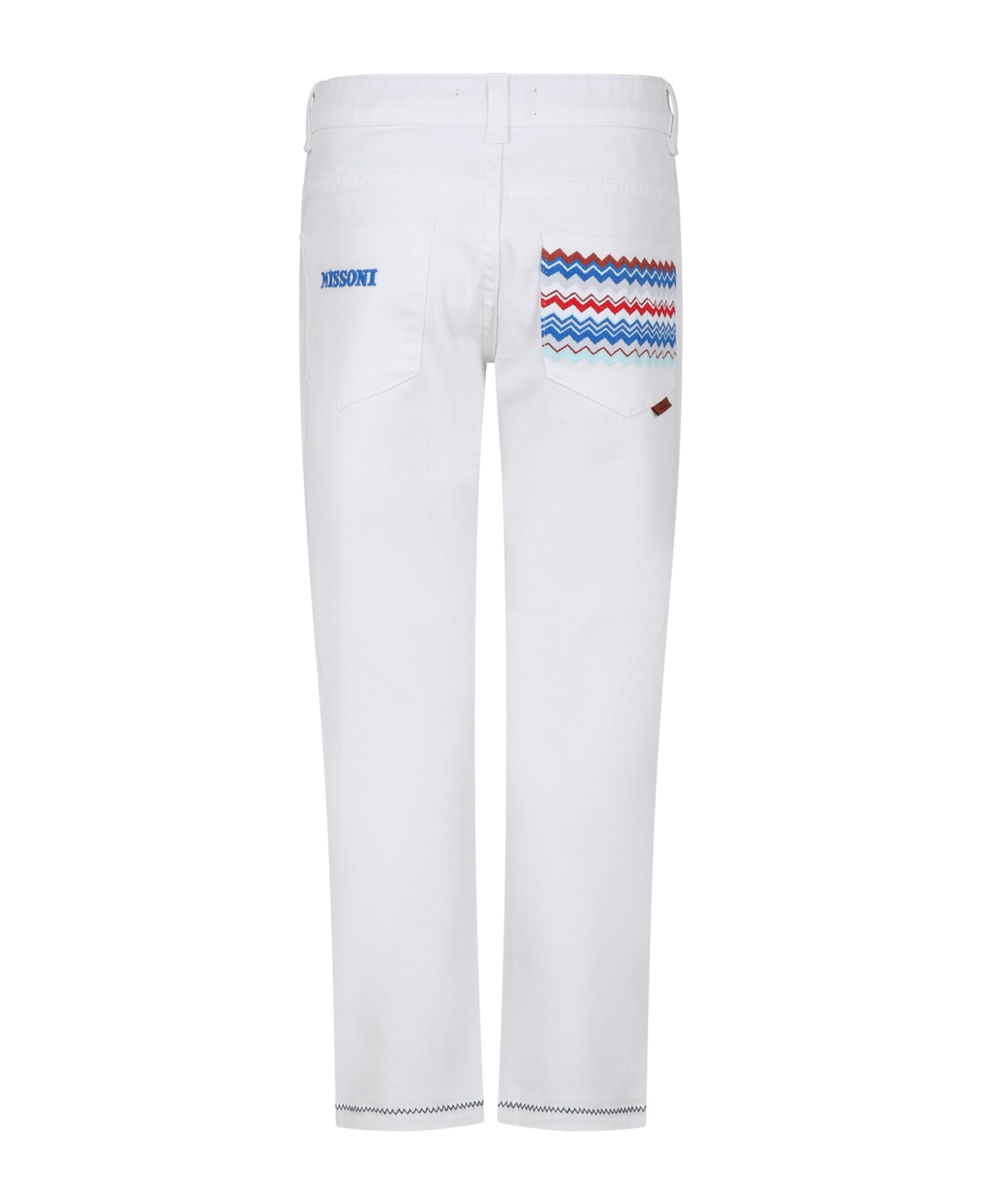 Missoni White Jeans For Girl - White ボトムス