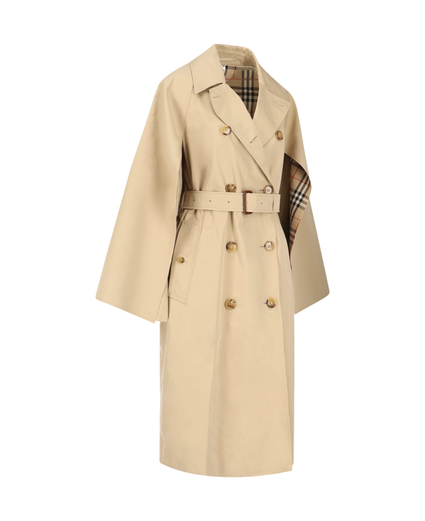 Burberry Double-breasted Trench Coat - Beige