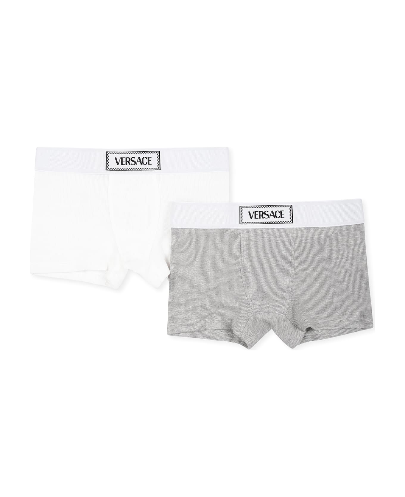 Versace Multicolor Boxer Set For Boy With Logo - Multicolor