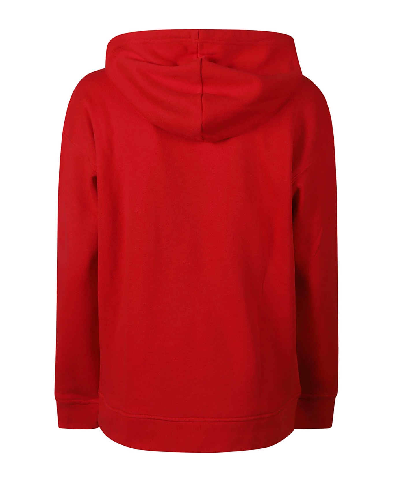 Adidas Logo Embellished Hoodie - Red/Azure フリース