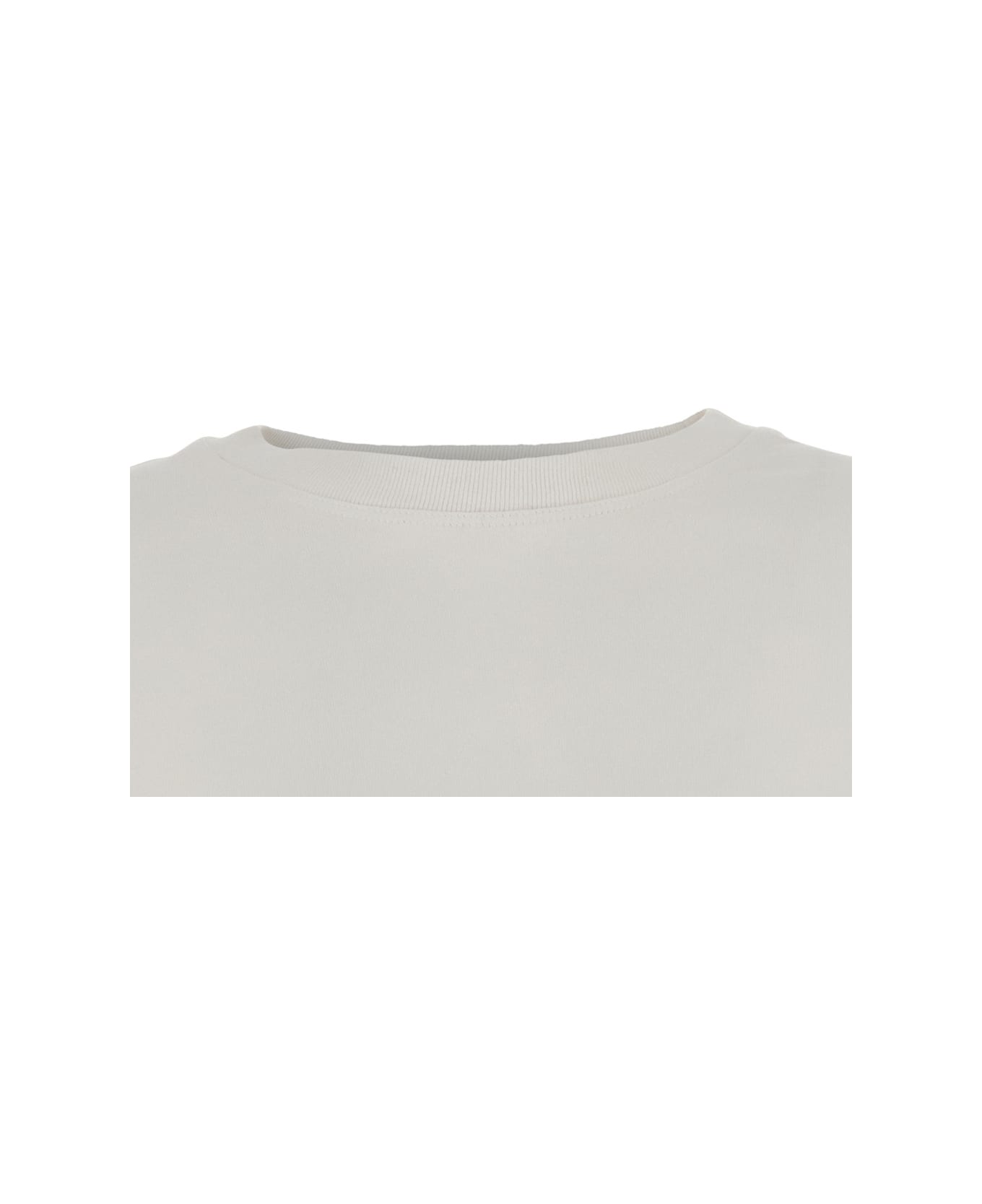 AGOLDE 
runa
 White Crewneck T-shirt With Dropped Shoulders In Cotton Woman - White
