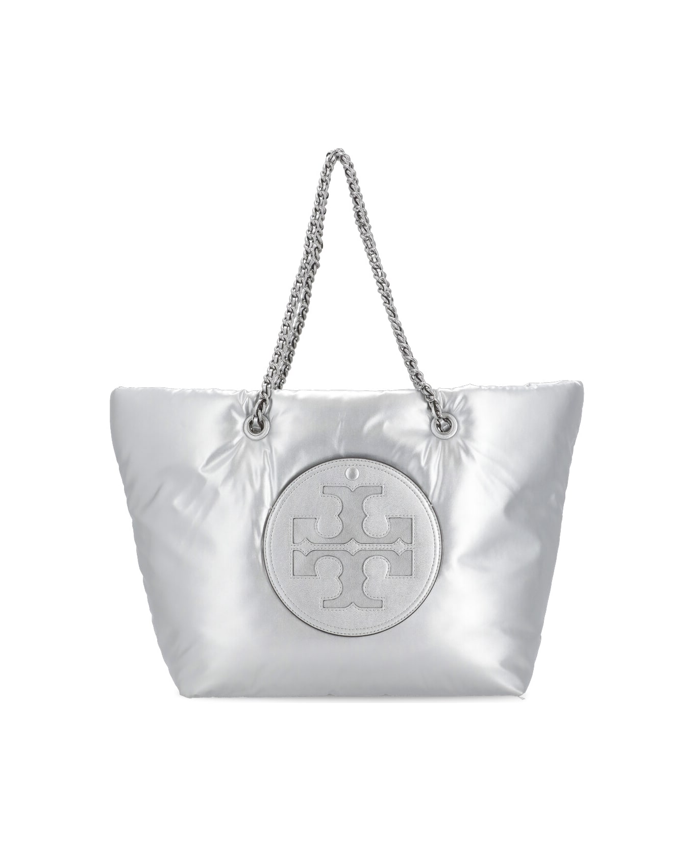 Tory Burch Ella Shopping Bag - Silver