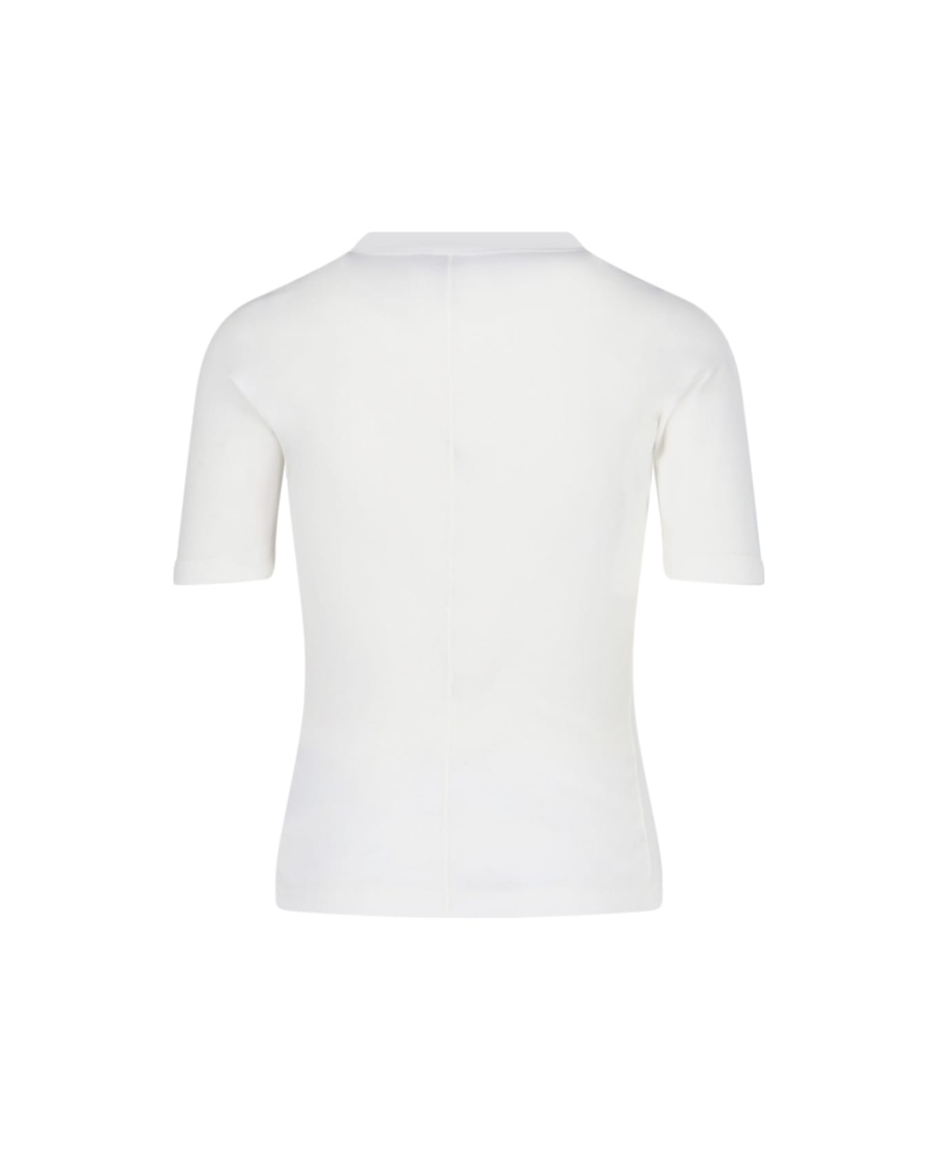 Y-3 Logo Fitted T-shirt - OFF WHITE Tシャツ
