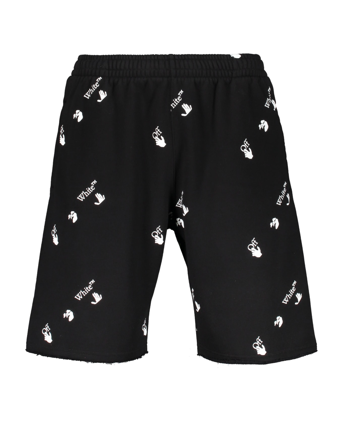 Off-White Cotton Bermuda Shorts - black ショートパンツ